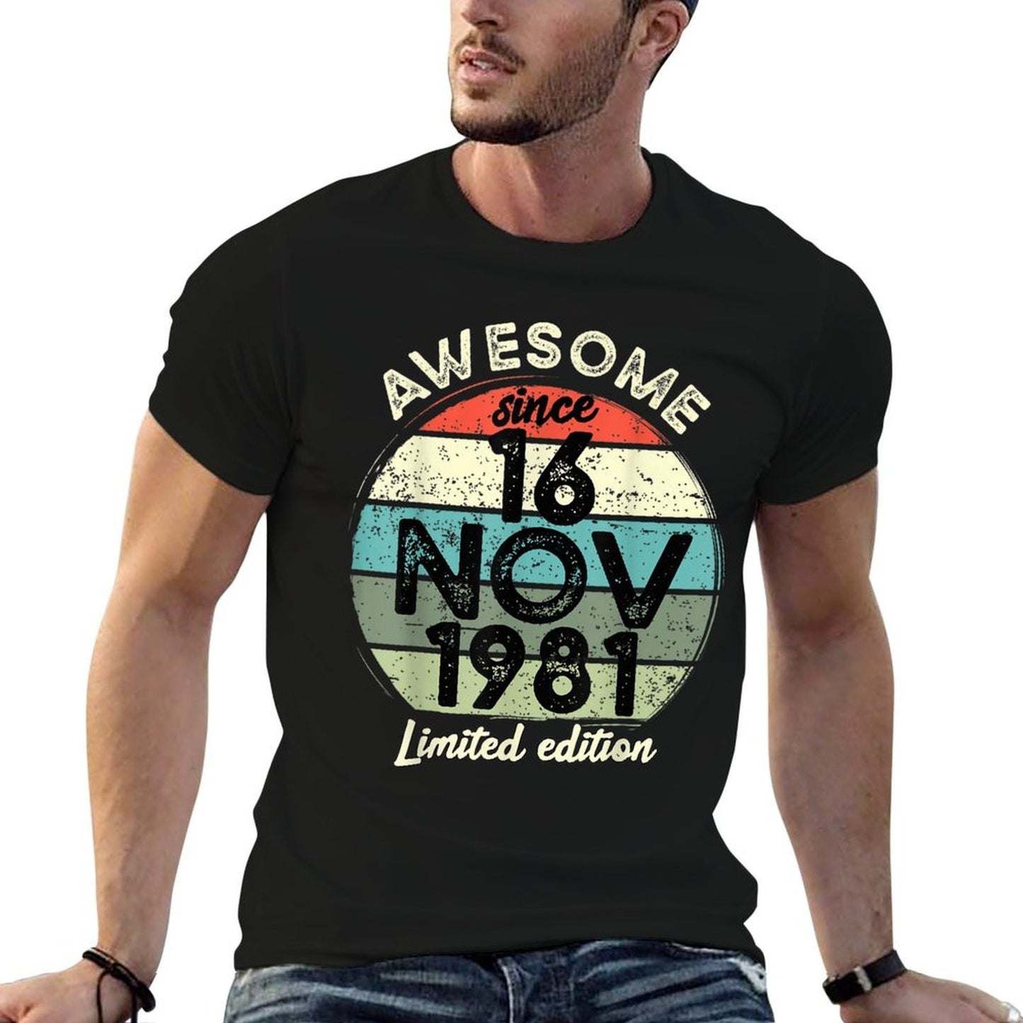 40 Year Old Birthday 16 November 1981 40th Birthday  Summer-ready Fabric T-Shirt