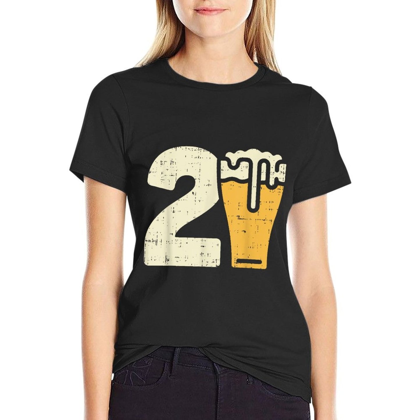 21 Beer 21st Birthday Bday Party Year Old Men Him Gift Moisture-wicking T-Shirt
