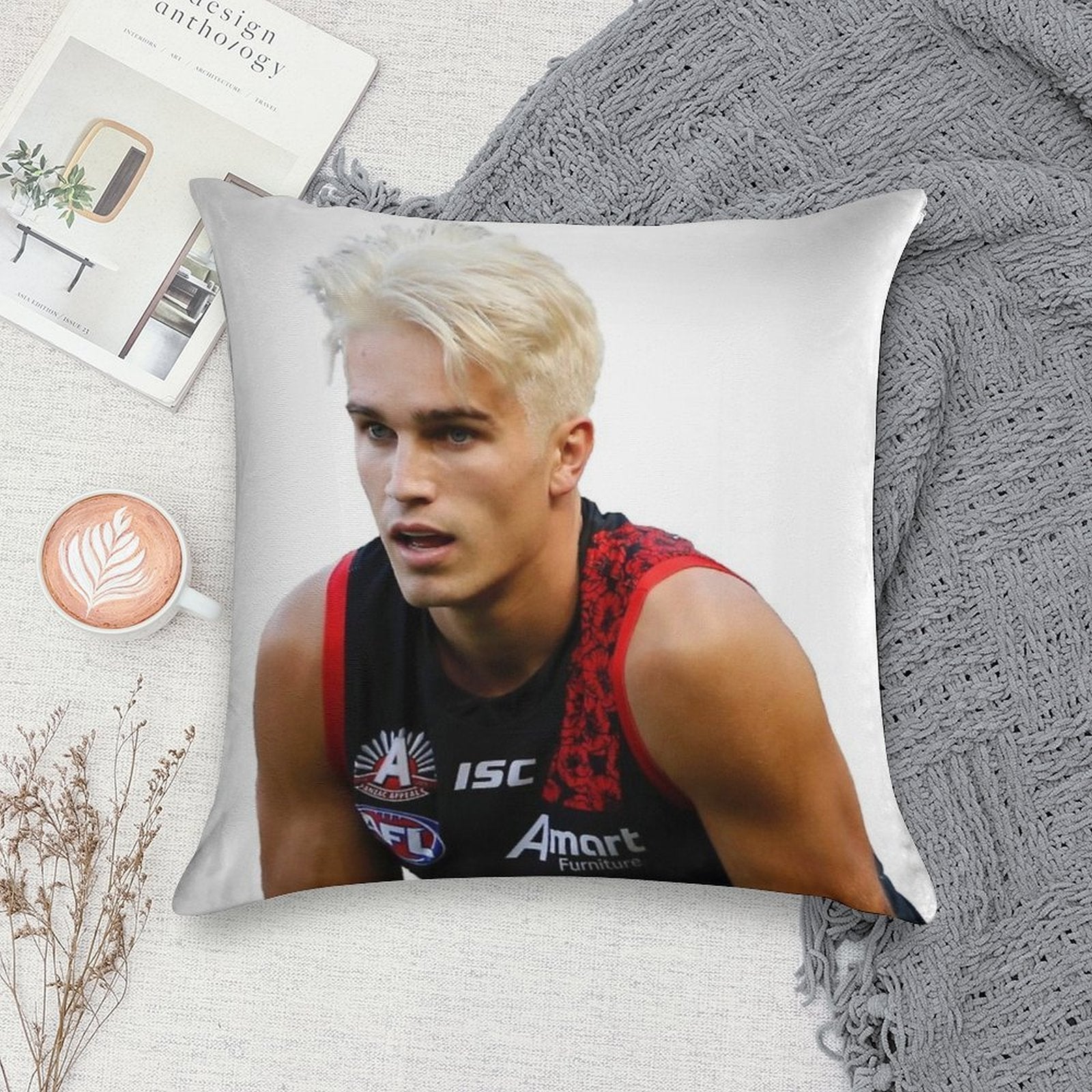 Matt Guelfi Soft Short Plush Fabric Throw Pillow