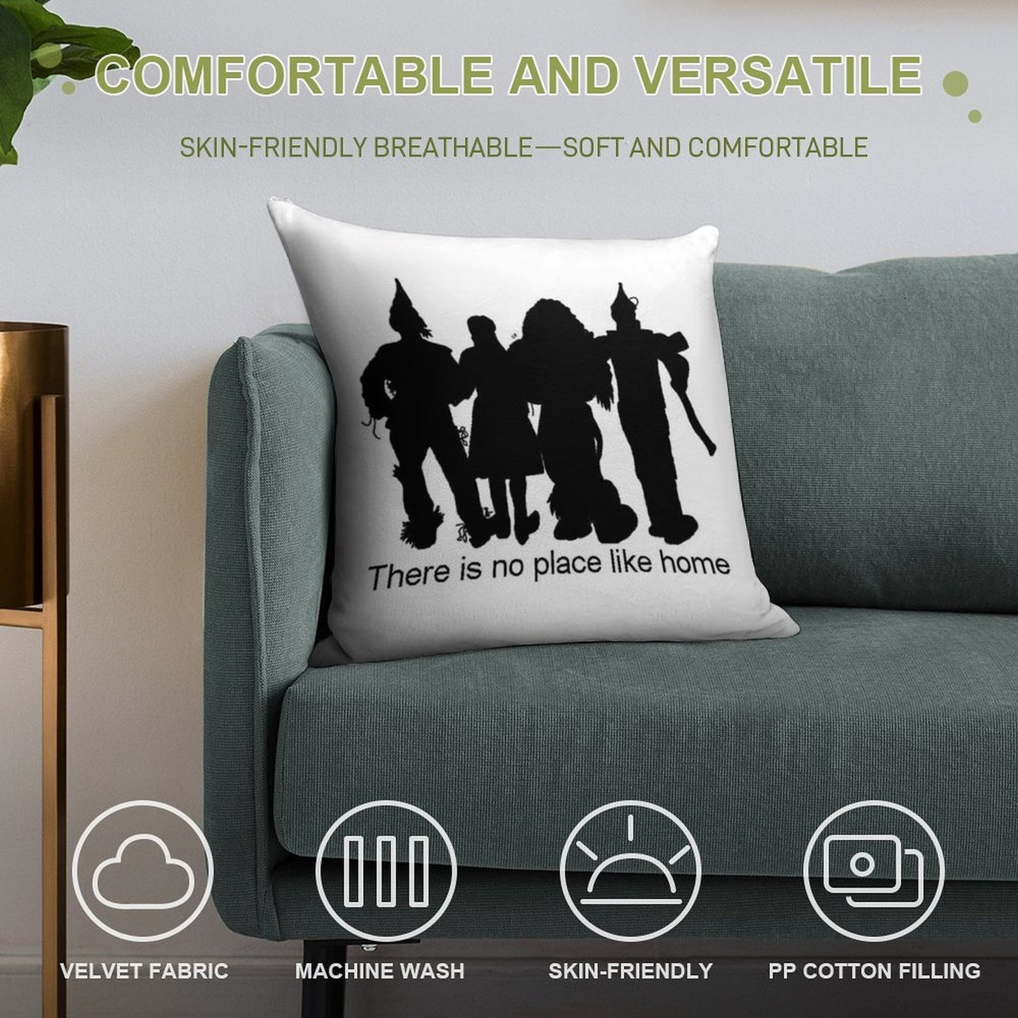 The Wizard of Oz Soft Ultra-Soft Texture Throw Pillow