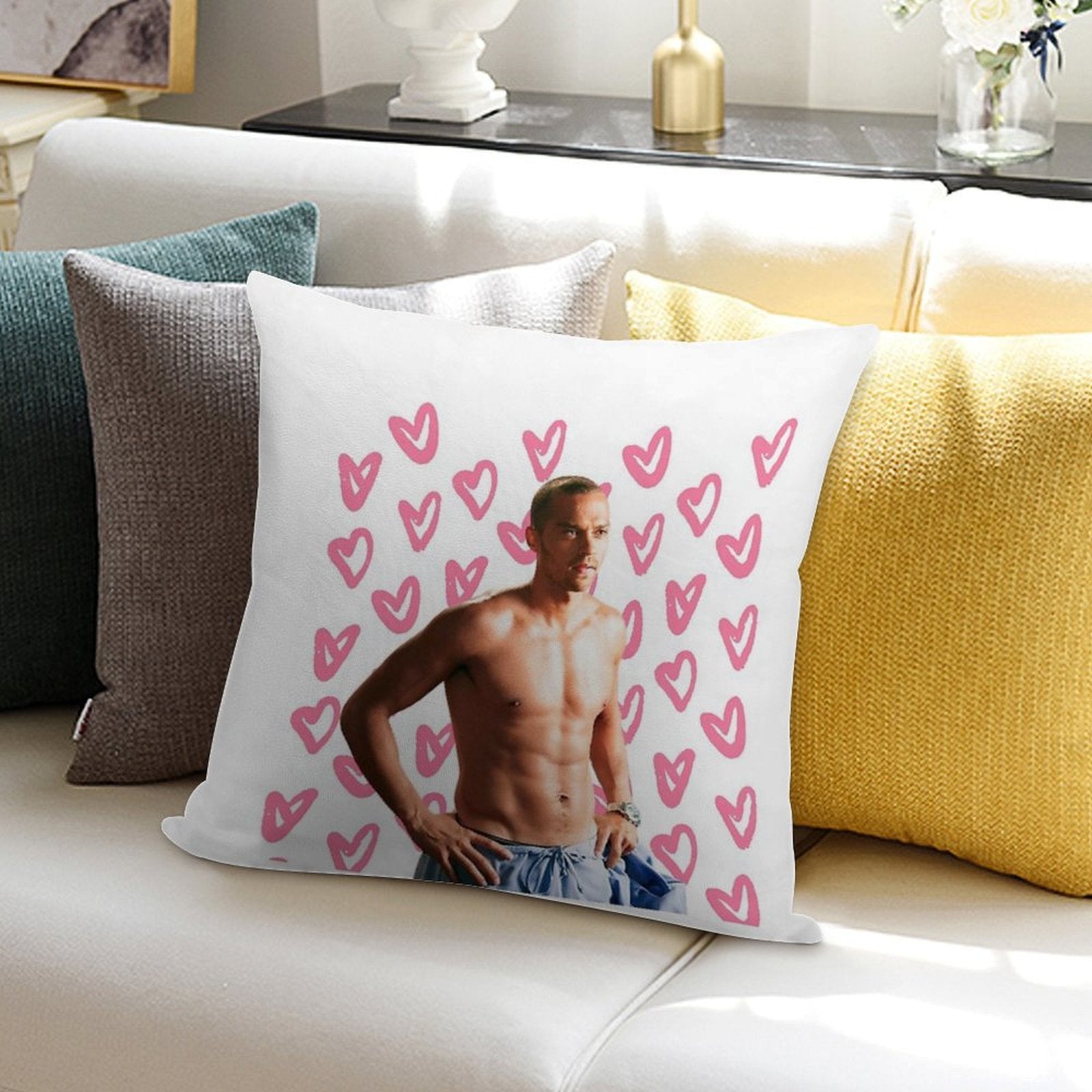Avery (Jesse Williams) Soft Gift Ready Throw Pillow