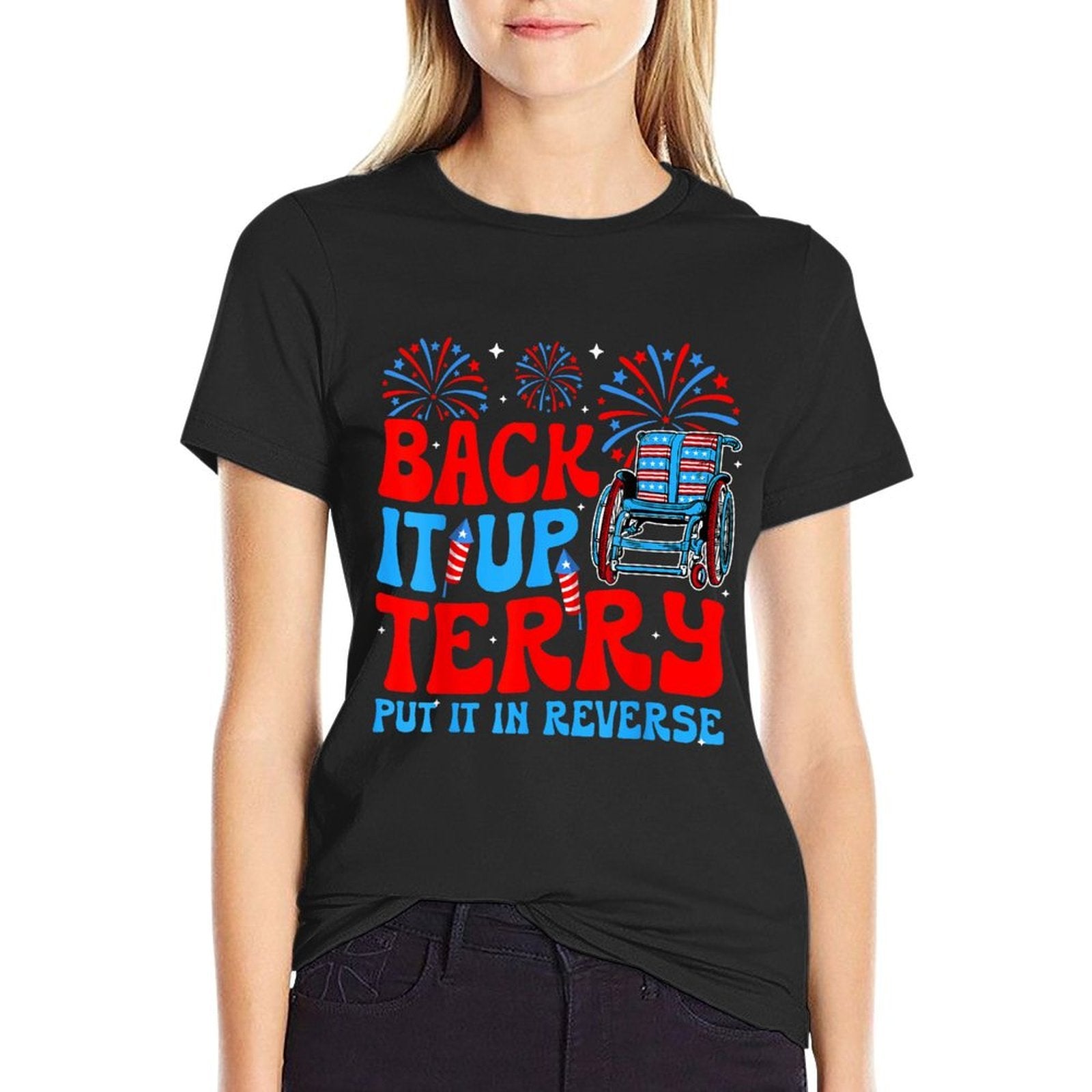 Back It Up Terry Put It In Reverse Firework 4th Of July  Lightweight T-Shirt
