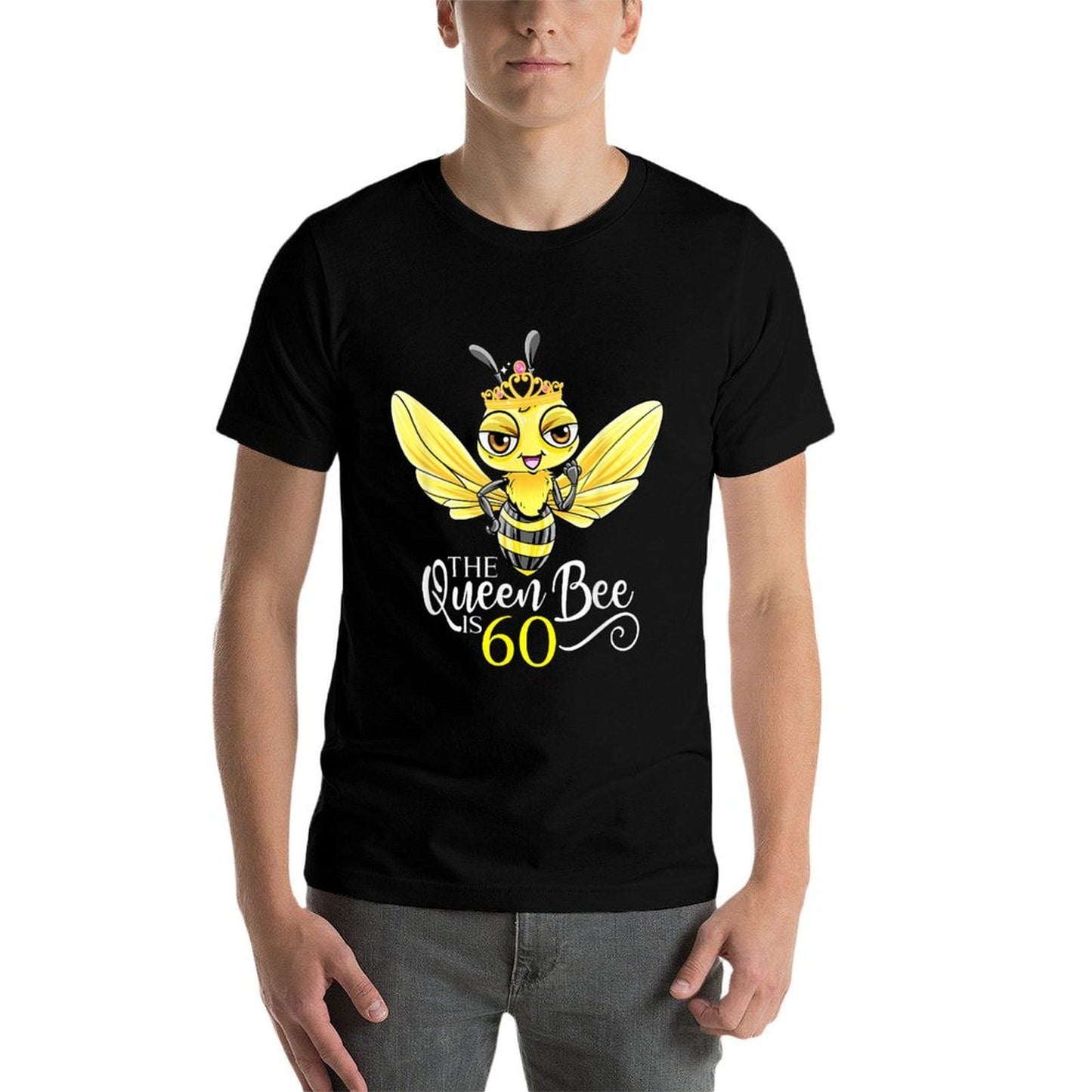 The Queen Bee Is 60 Honeybee Hive 60th Birthday Women Graphic-printed T-Shirt