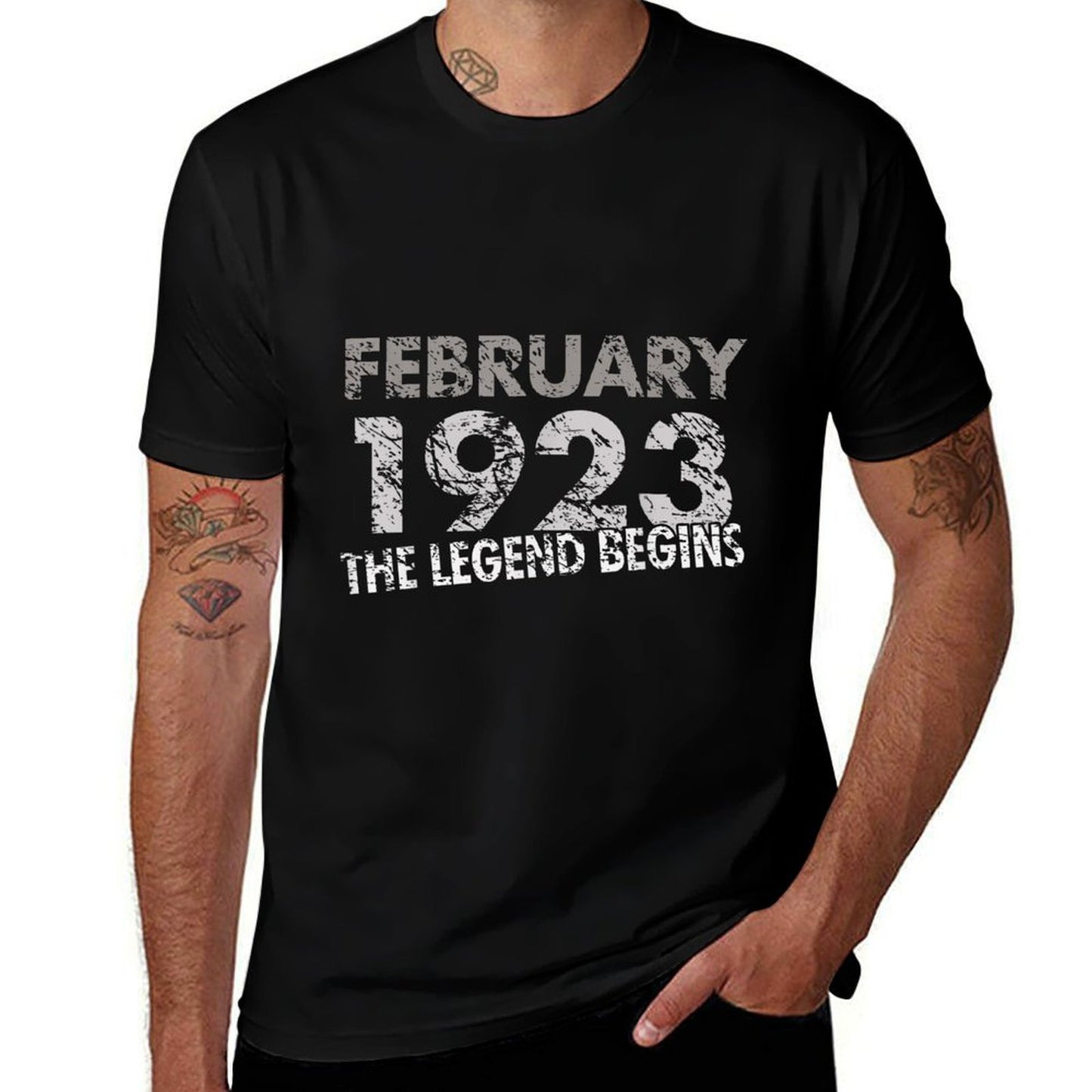100th Birthday - February 1923 - The Legend Begins Wrinkle-resistant T-Shirt