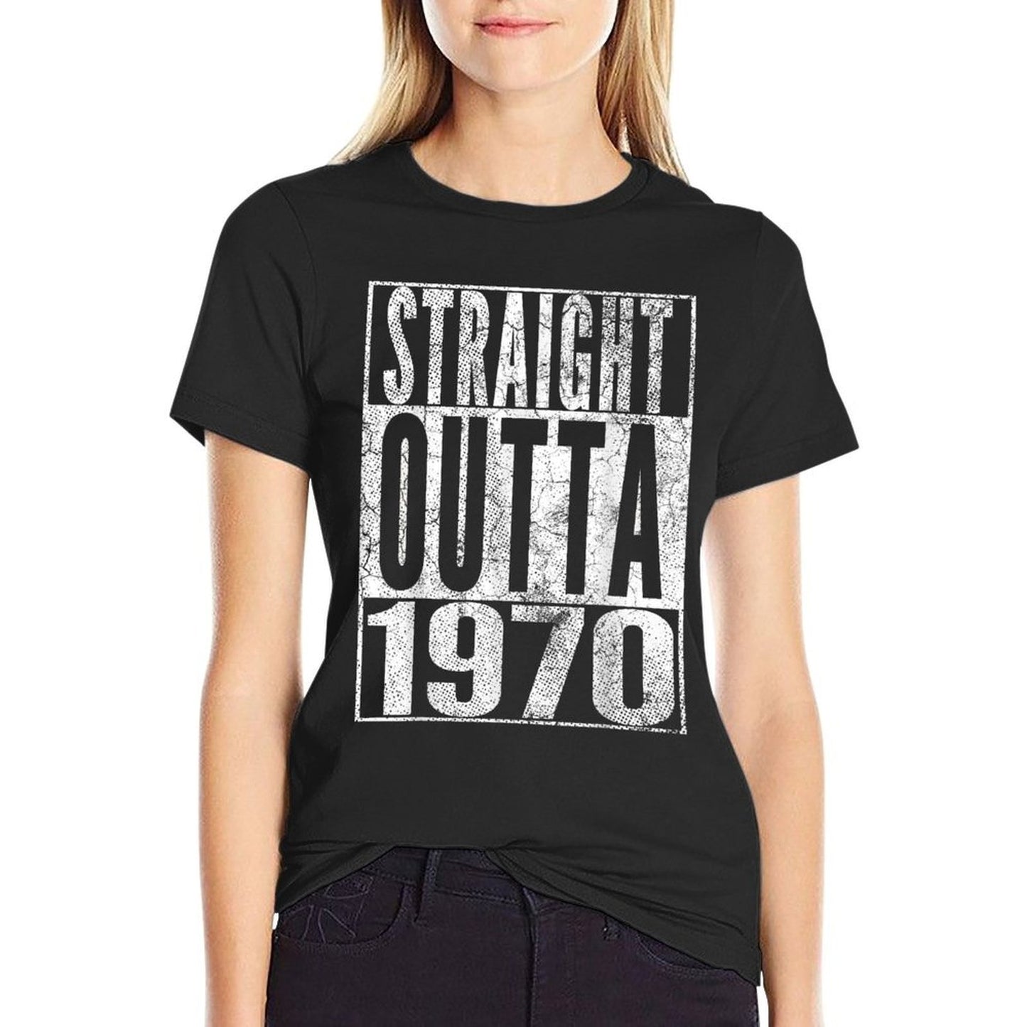 Straight Outta 1970 50th Birthday Gift 50 Years Old Affordable Price T-Shirt