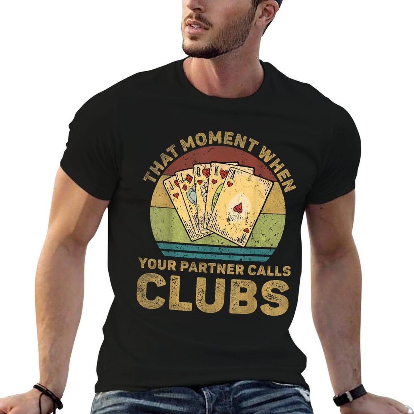 The Moment When Your Partner Call Clubs Euchre Card Game Summer-ready Fabric T-Shirt