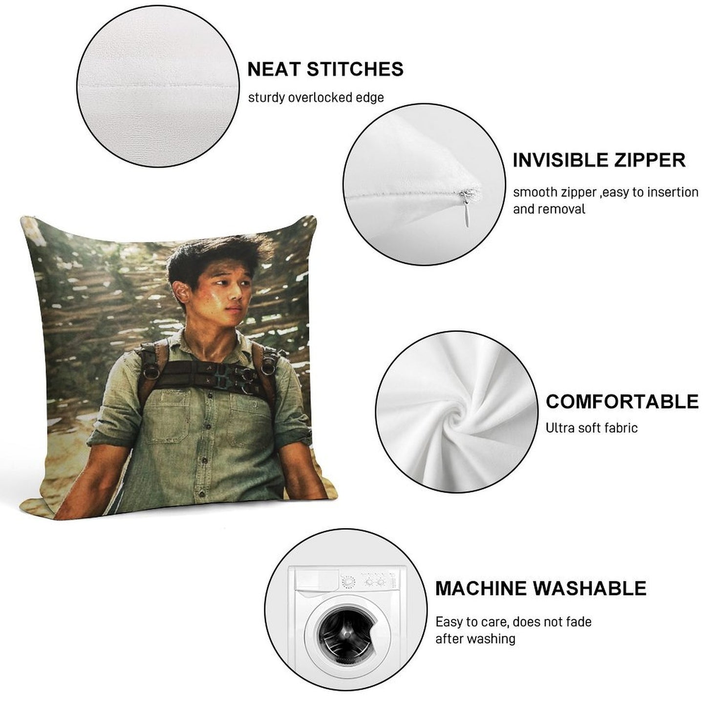 The Maze Runner - Minho Soft Decorative Cover Throw Pillow