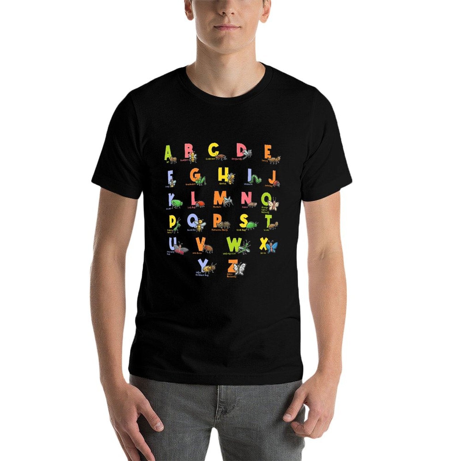 Alphabet Types of Insects Kids Bug Lover Future Entomologist  Quick-drying T-Shirt