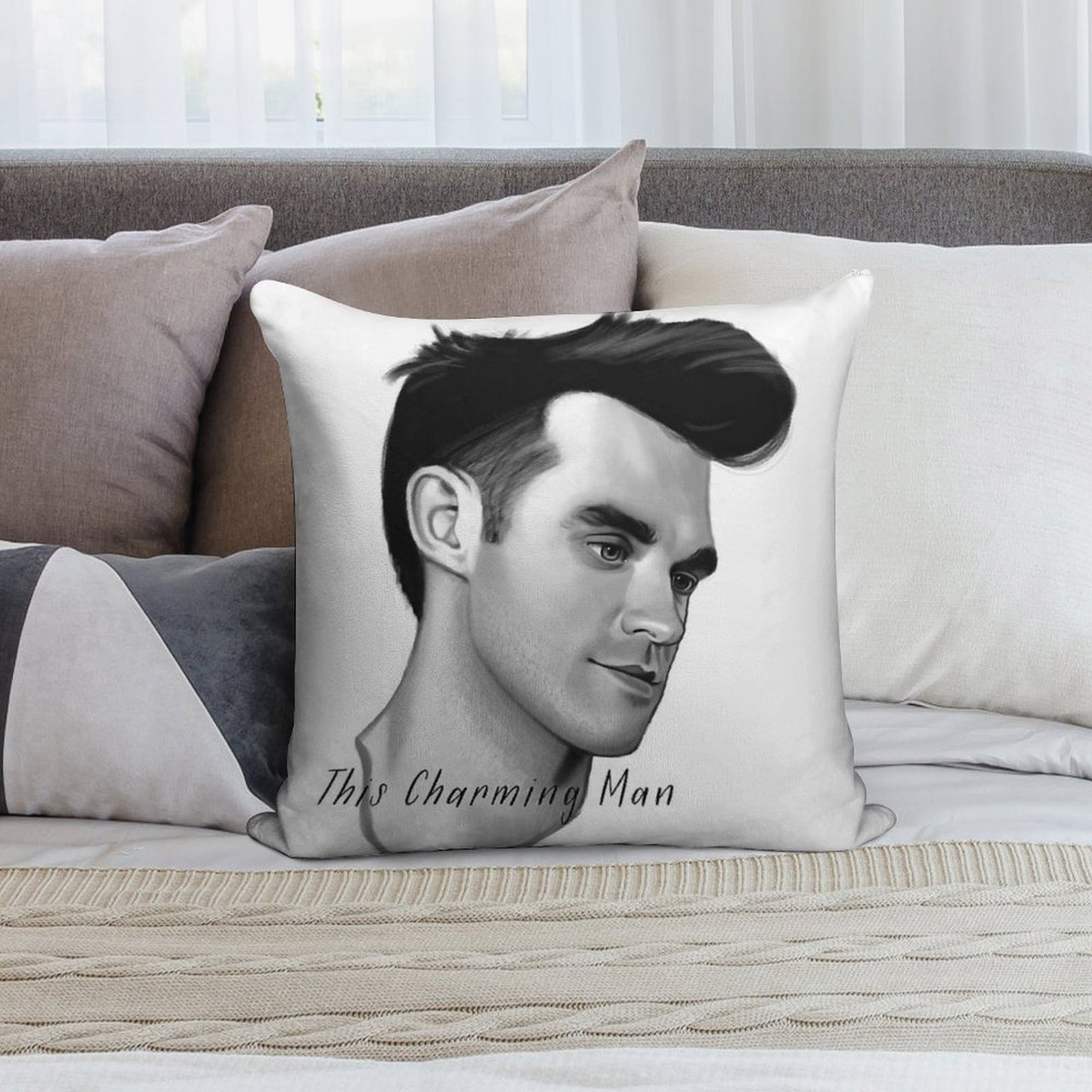 This Charming Man Morrissey The Smiths Soft High-Density Material Throw Pillow