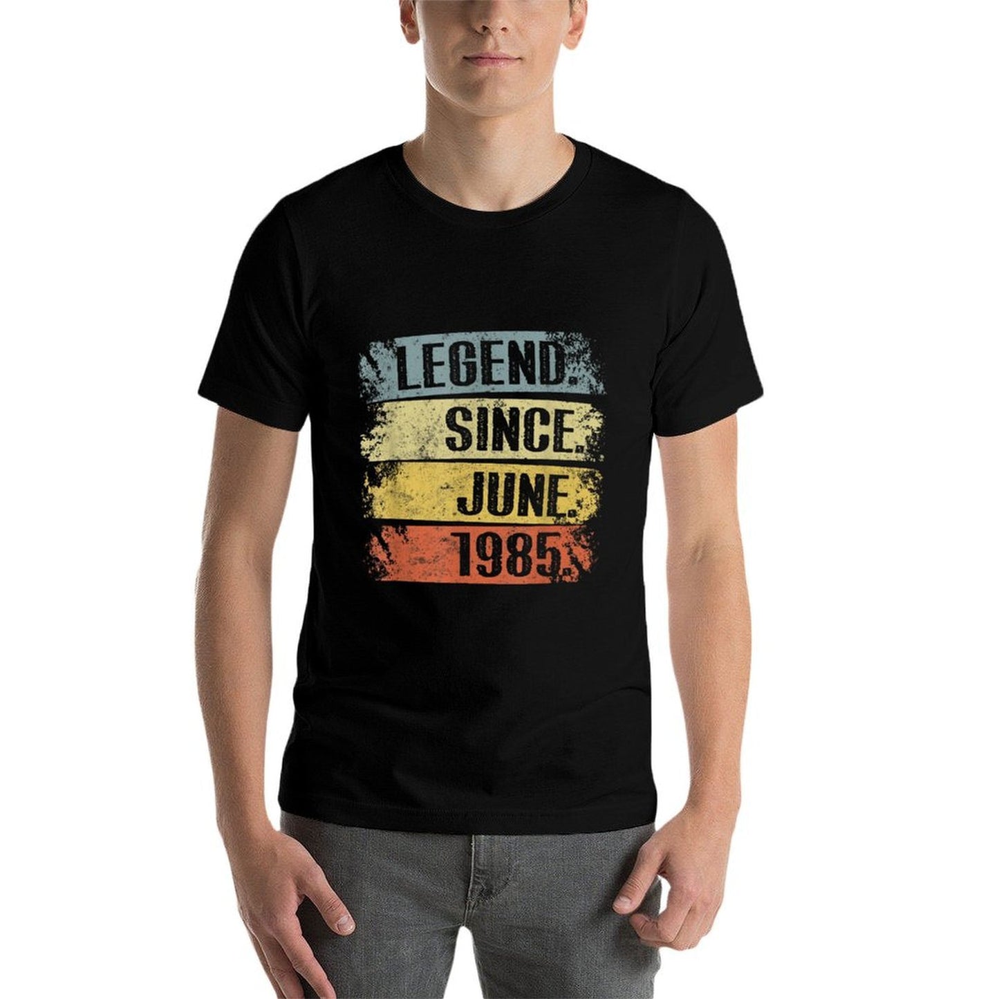 Vintage Birthday Party Retro Legend Since June 1985 Bday  Trendy Pattern T-Shirt