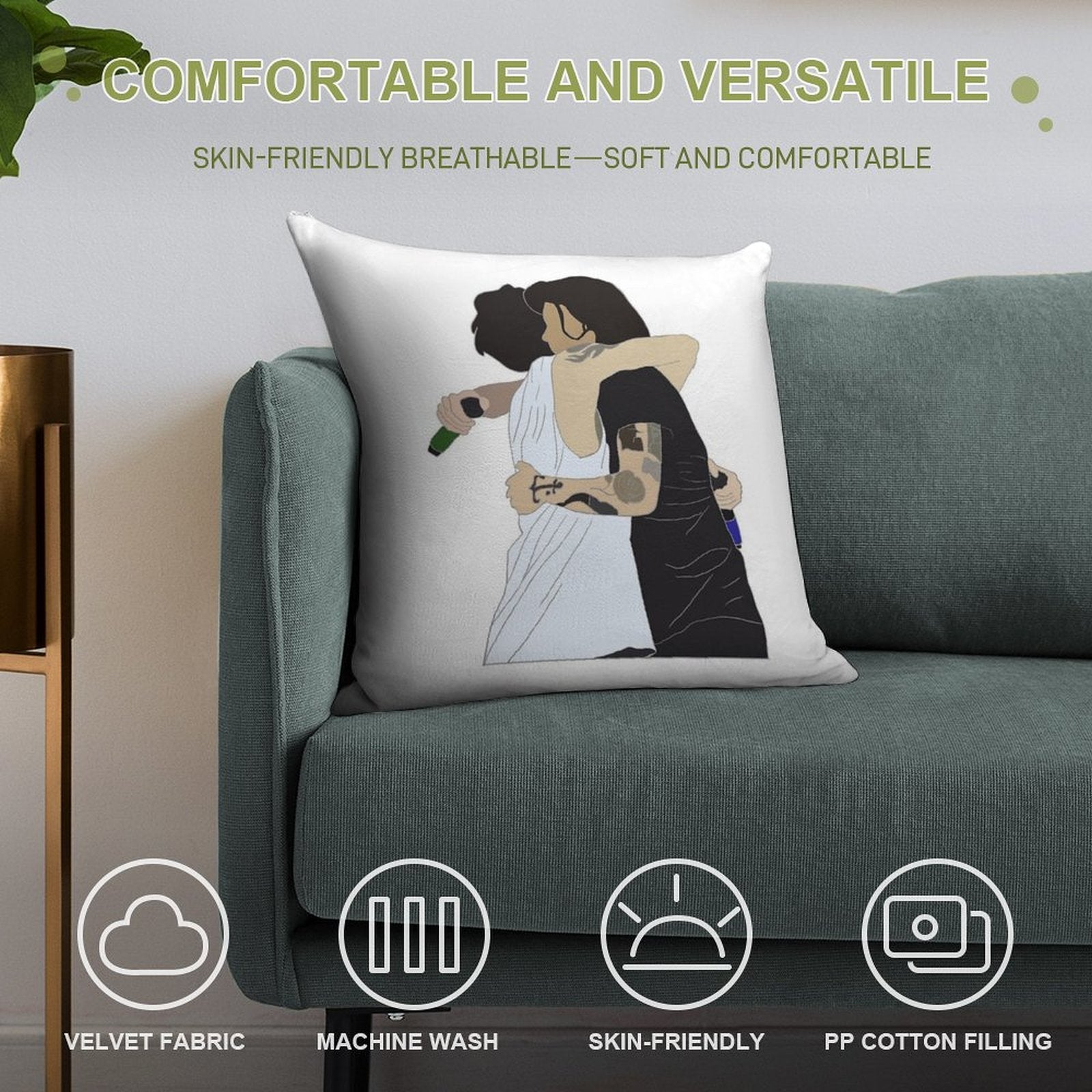 Larry Stylinson Hug Soft Style Accent Throw Pillow