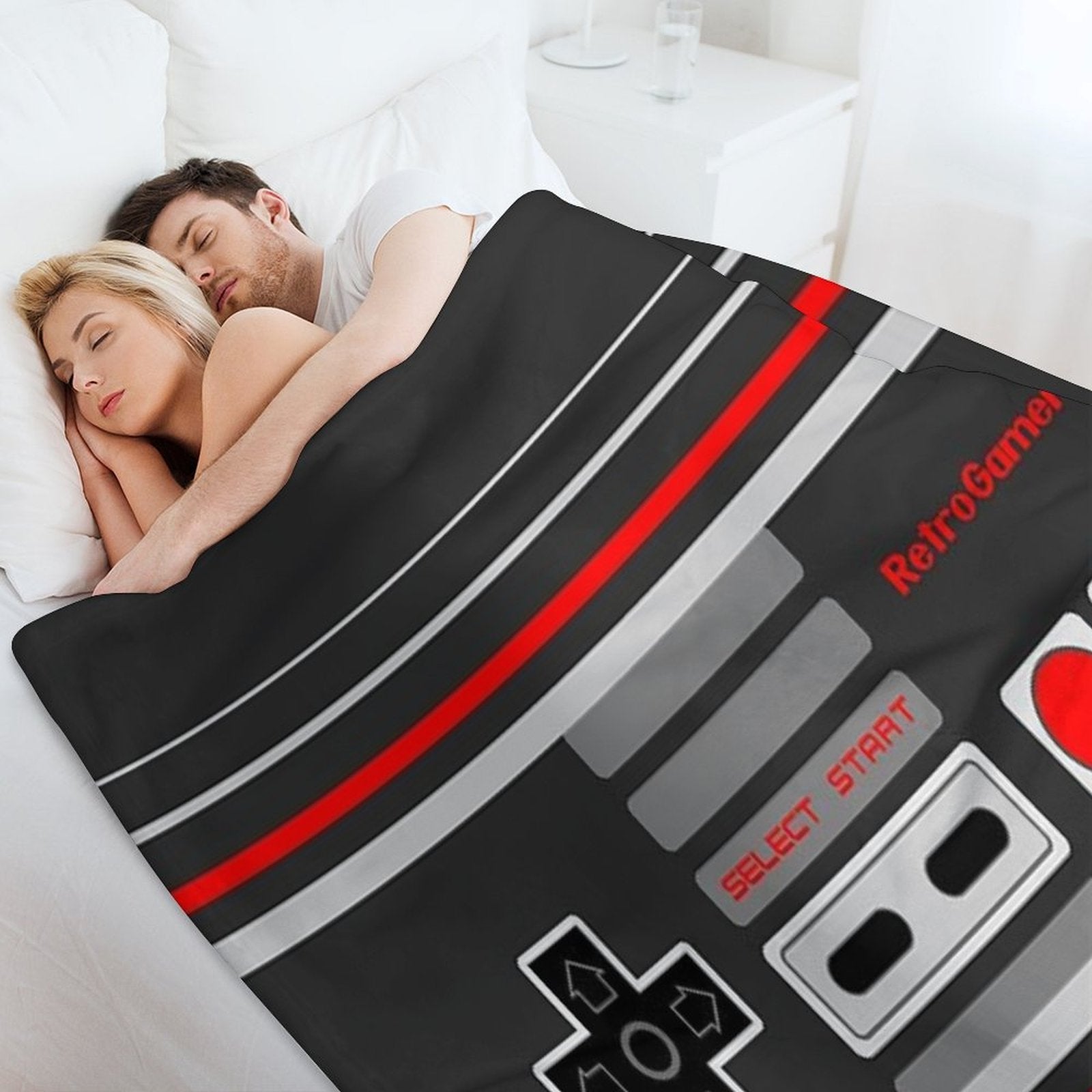 8-Bit Retro Gamer - Controller Versatility Throw Blanket