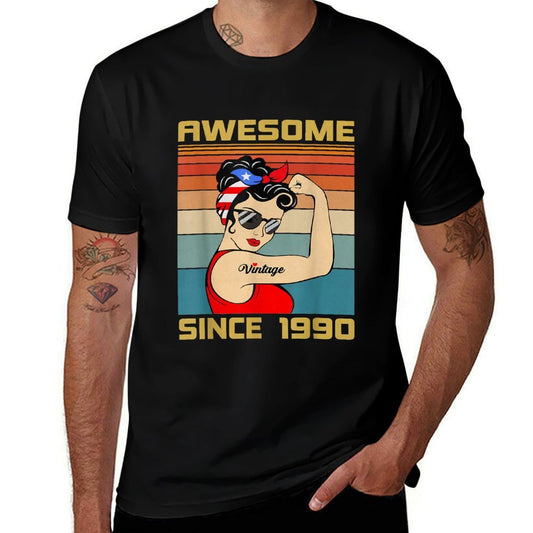 35th Birthday Gift 35 Years Old For Women Retro Vintage 1990  Breathable T-Shirt