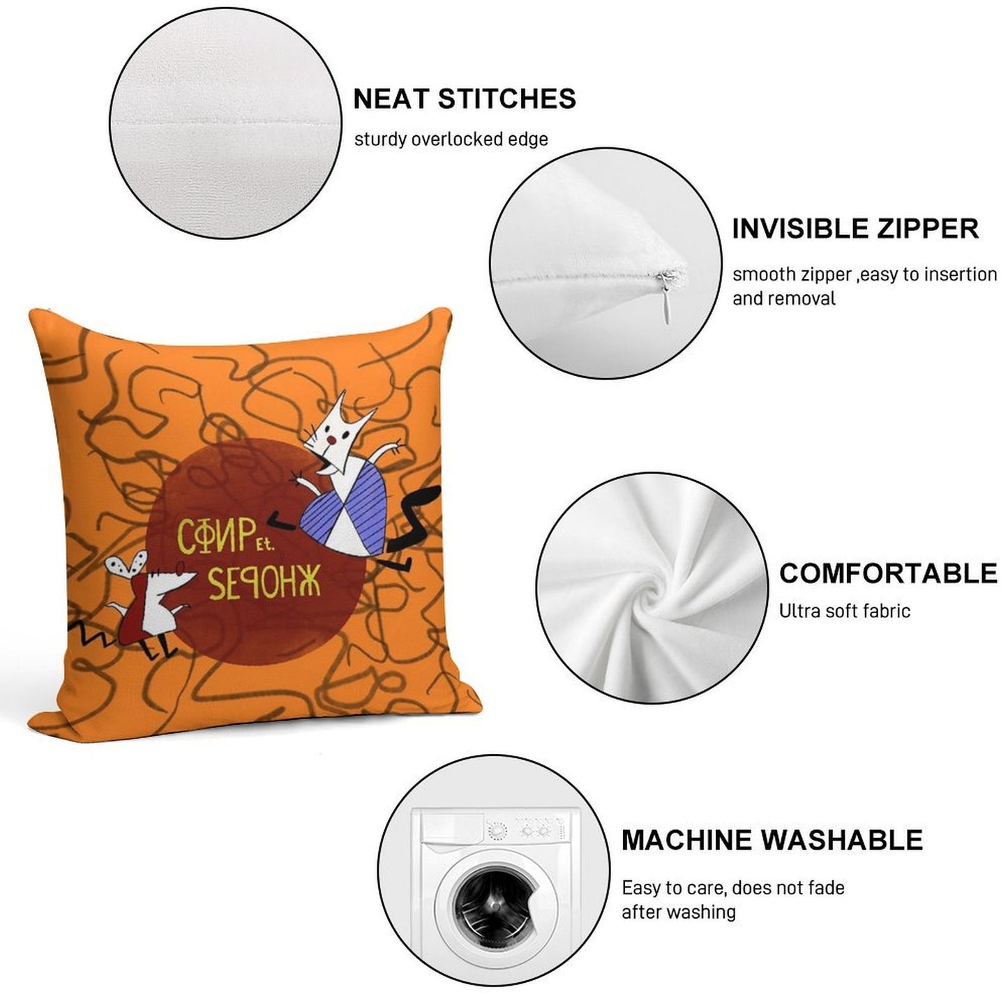 Worker And Parasite Soft Durable Construction Throw Pillow