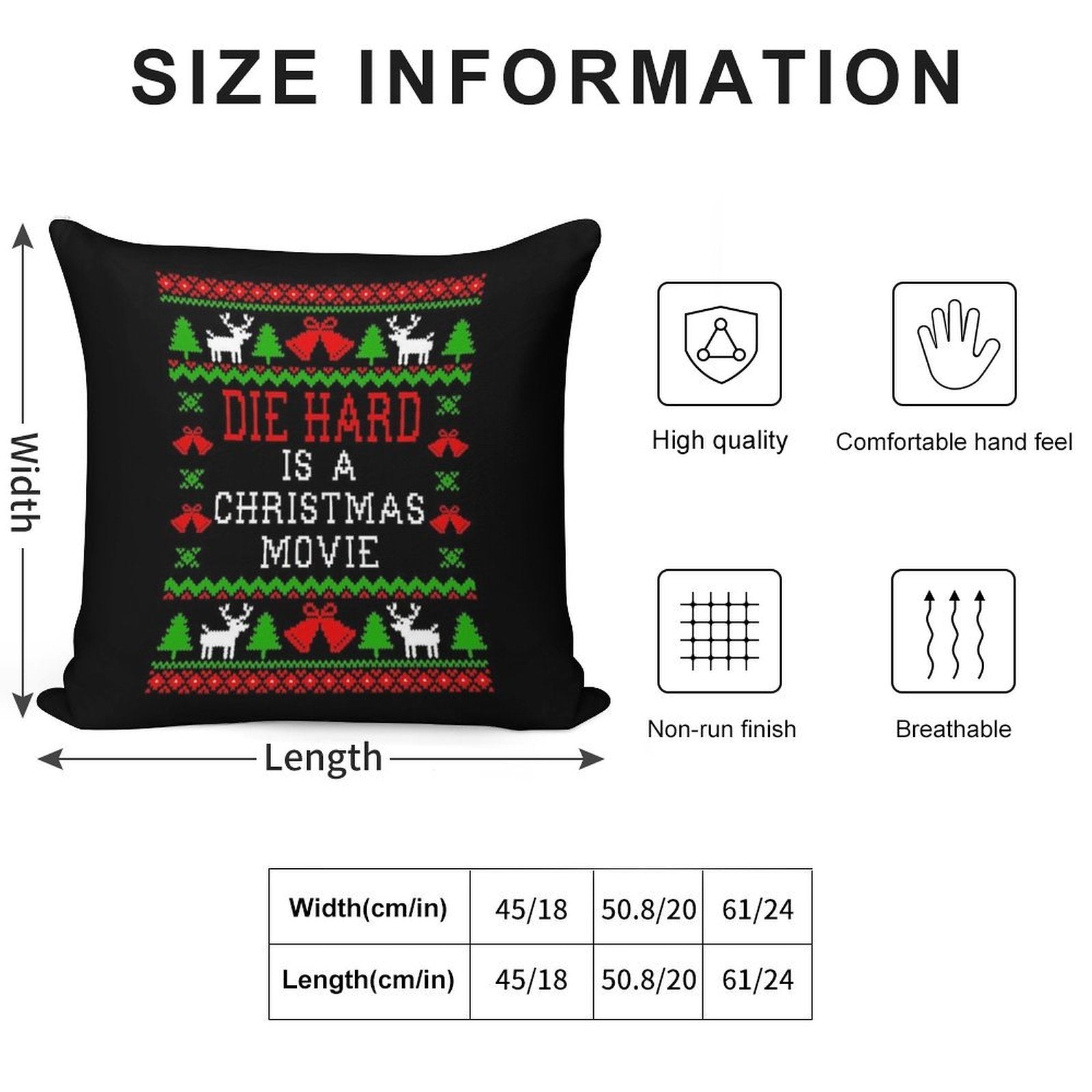 Die Hard Is A Christmas Movie Soft Washable Throw Pillow
