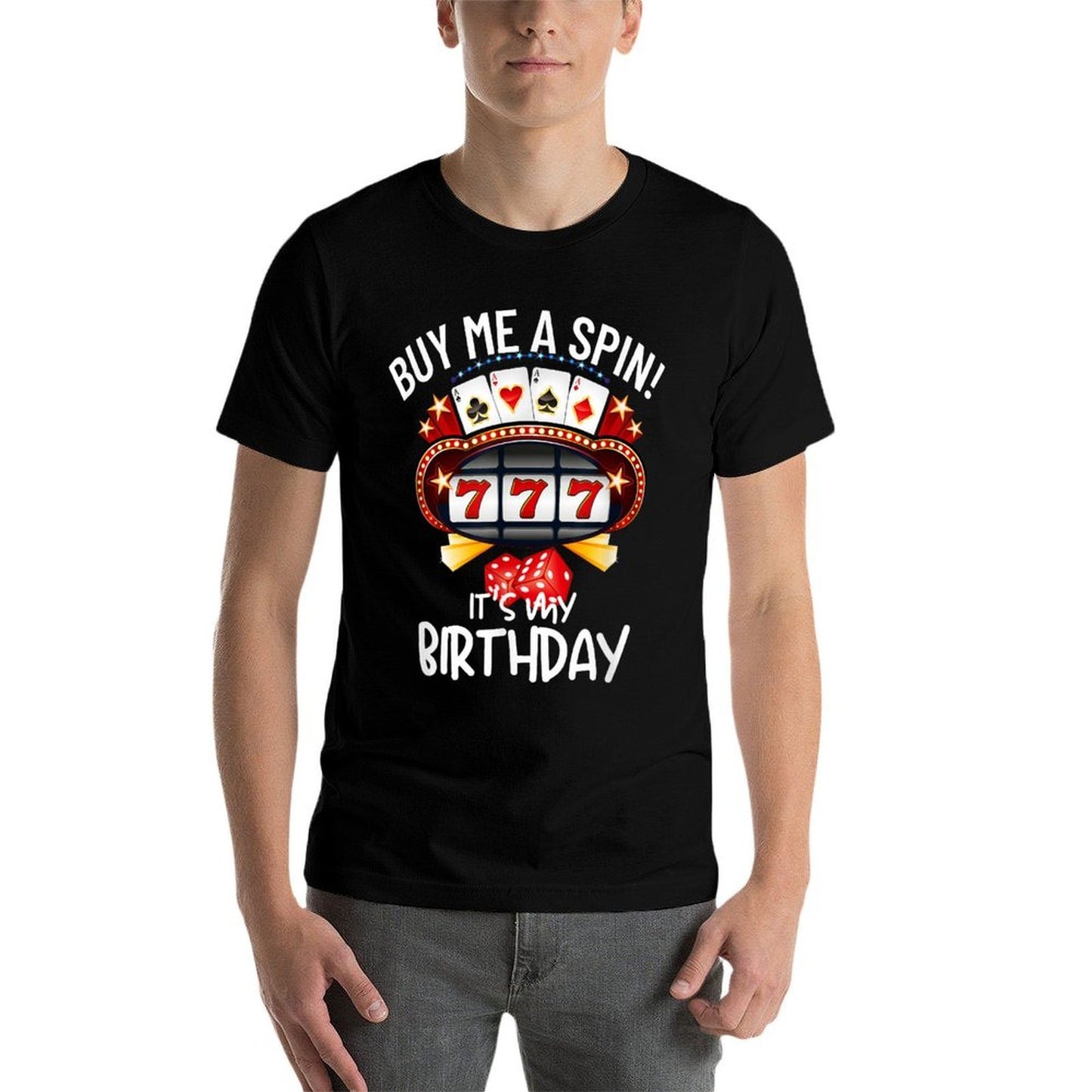 Slot Machine 777 Lucky Birthday Gambling Casino  Soft T-Shirt