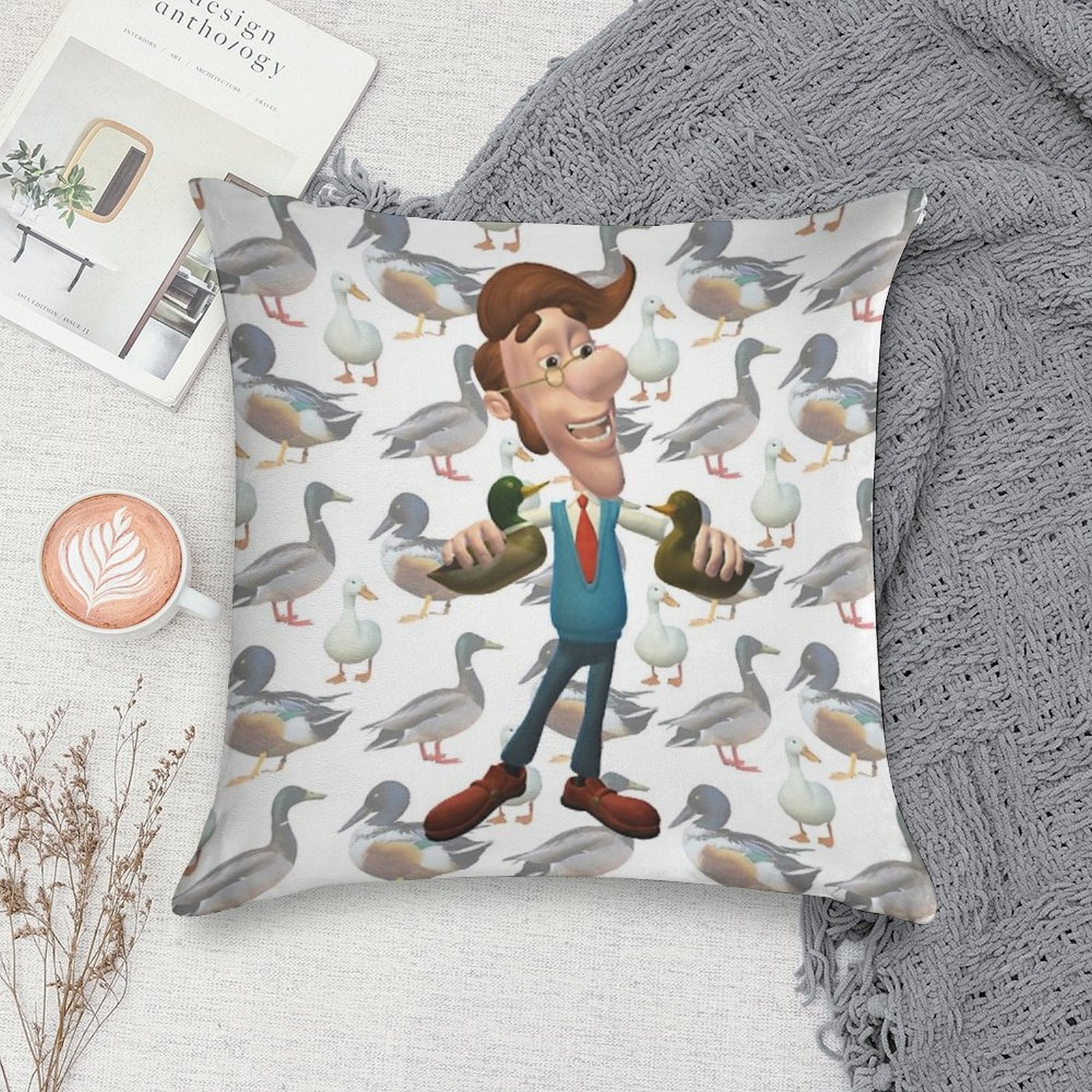 Actually, I'm More of A Duck Kind of Guy Soft Durable Construction Throw Pillow