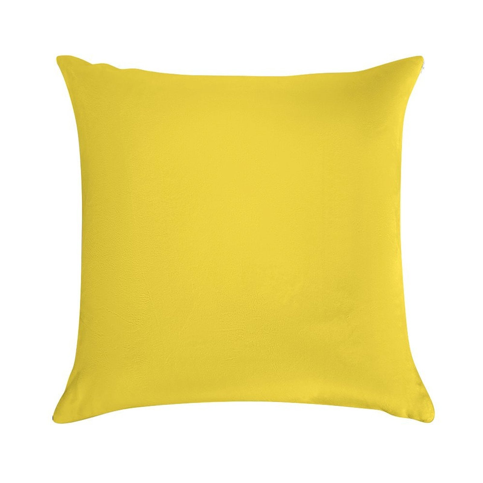 PLAIN SOLID BANANA YELLOW - 100 SHADES OF YELLOW ON OZCUSHIONS Soft Shrink-Resistant Throw Pillow