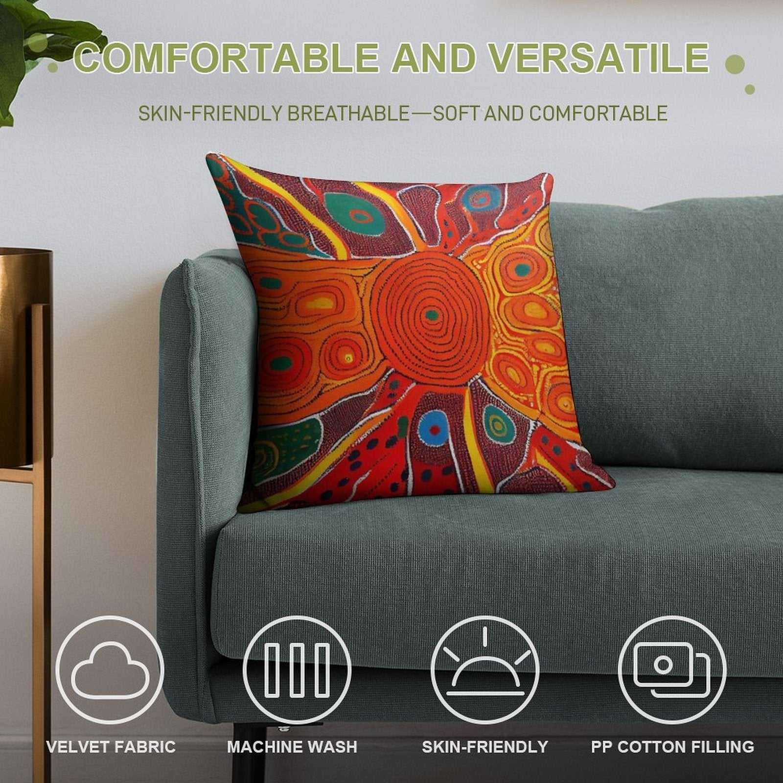 Alice Springs #14 Soft Easy Maintenance Throw Pillow