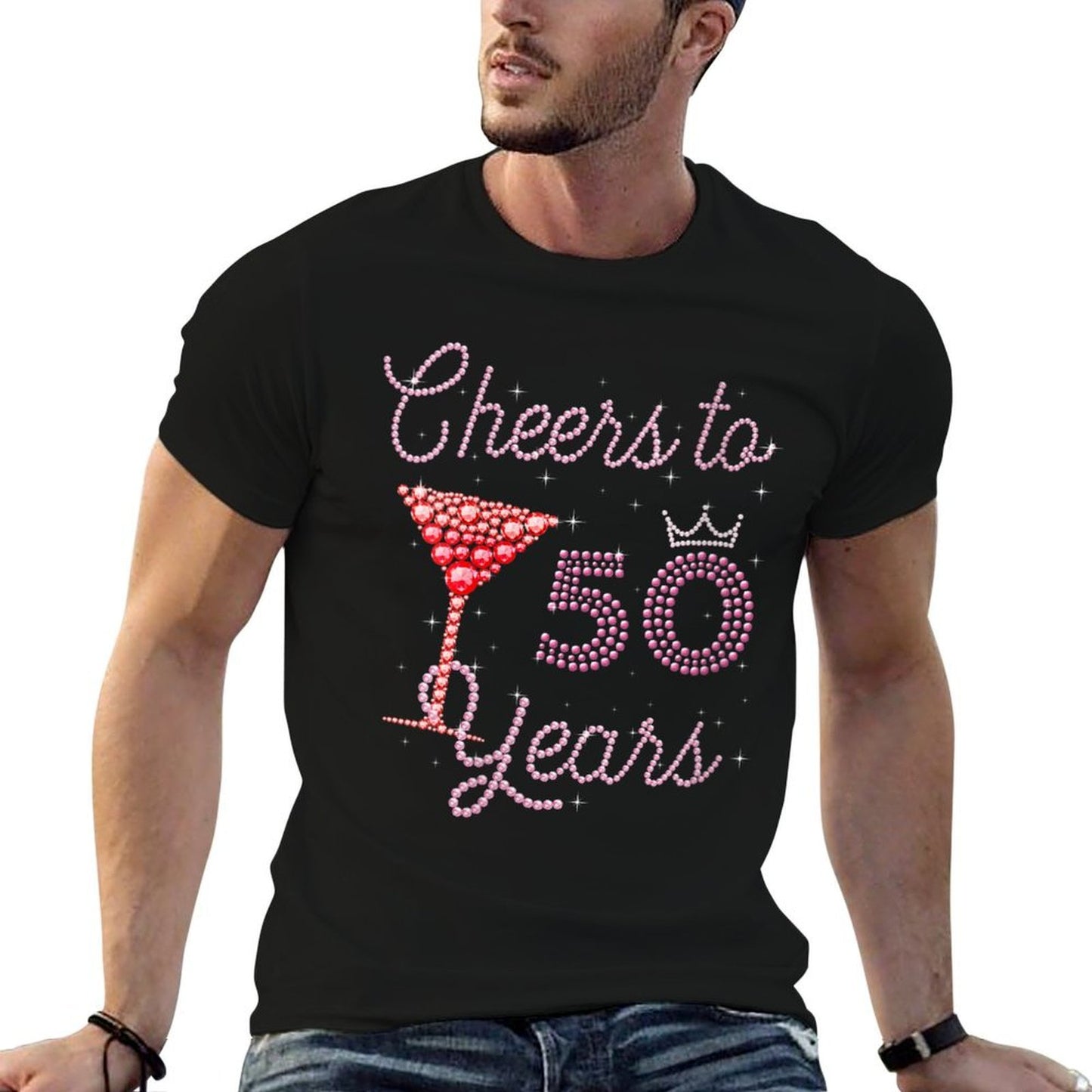 Womens Cheers To 50 Years 50th Birthday 50 Years Old Bday Breathable T-Shirt