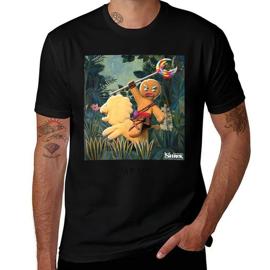 Shrek Gingy Eat Me Meme  Easy-care T-Shirt