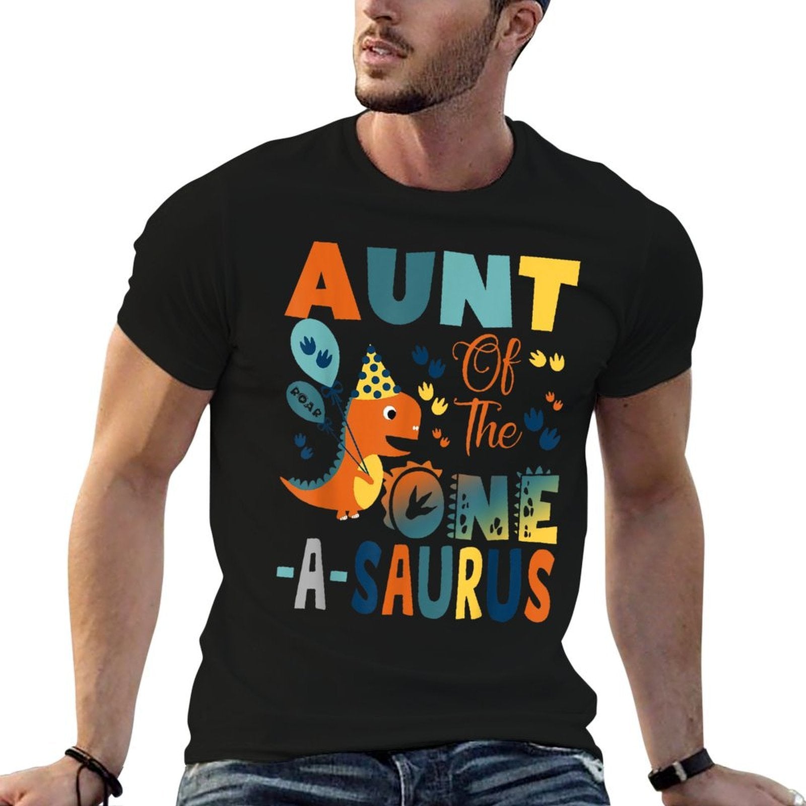 Aunt Of The One-A-Saurus 2Nd Birthday Dinosaur Party  Classic T-Shirt