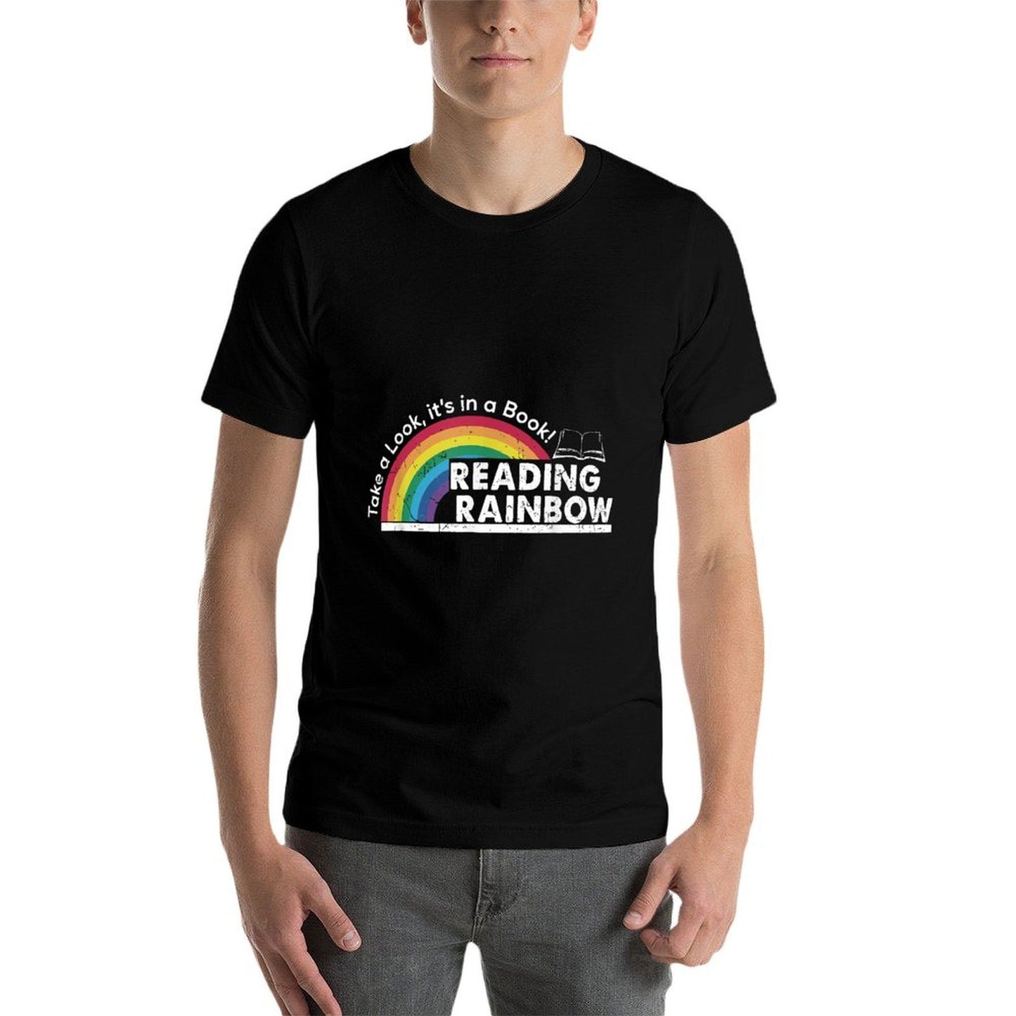 Take A Look Its In A Book Retro Reading Book Lover Slim-fit Cut T-Shirt