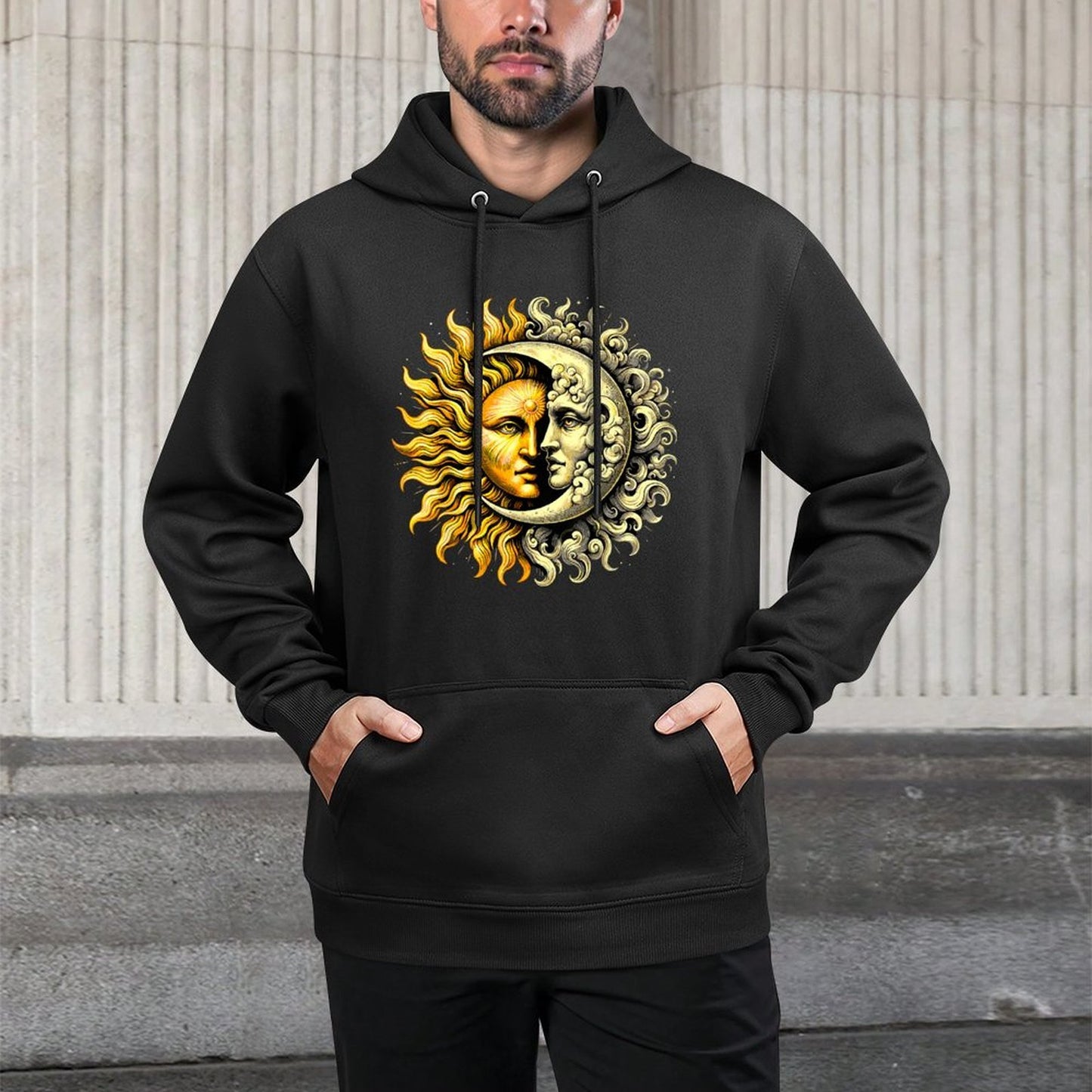 Sun And Moon Yin Yang Shape Retention Hoodie