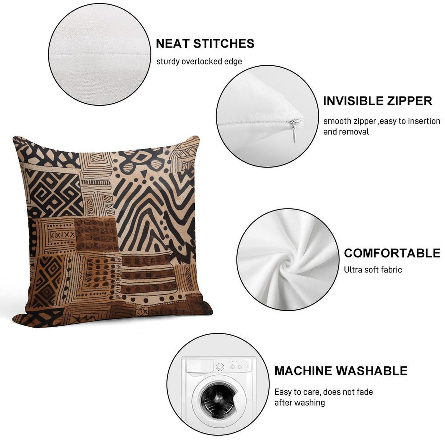 Zaharu Sanaa African Soft Gift Ready Throw Pillow