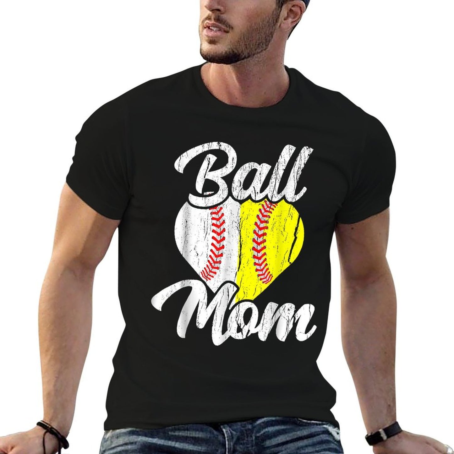 Team Sports For Mother's Day Ball Mom Baseball Softball Mam Affordable Price T-Shirt