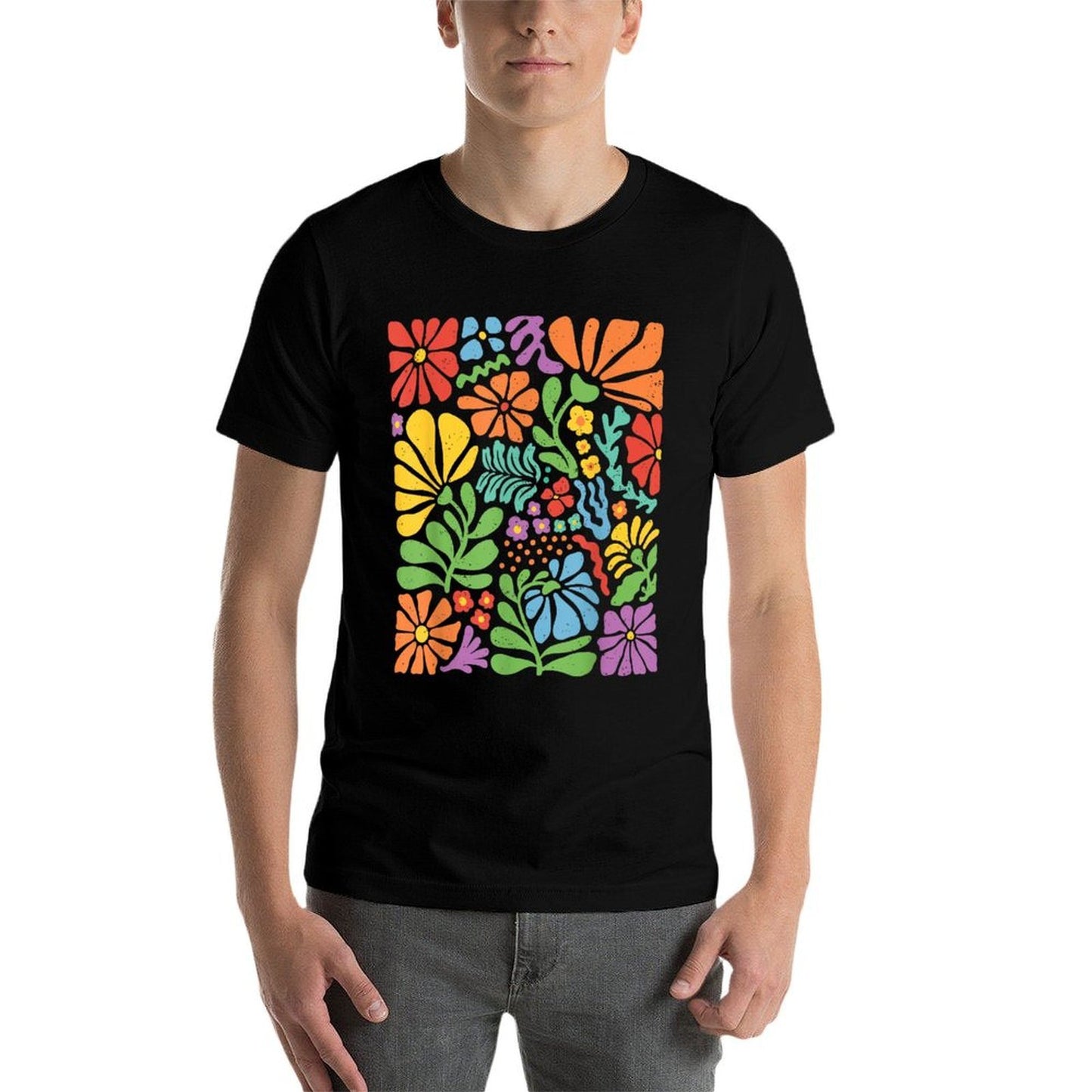 Subtle Wildflowers LGBTQ Month Rainbow Summer Boho Gay Pride Eco-friendly Material T-Shirt
