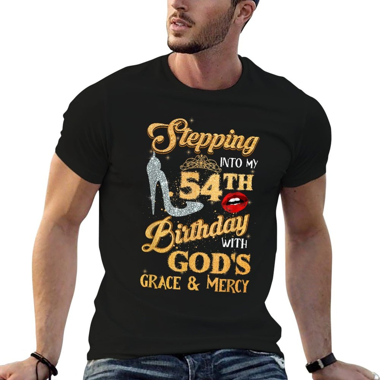 Stepping Into My 54th Birthday With God's Grace Mercy 54 Soft T-Shirt