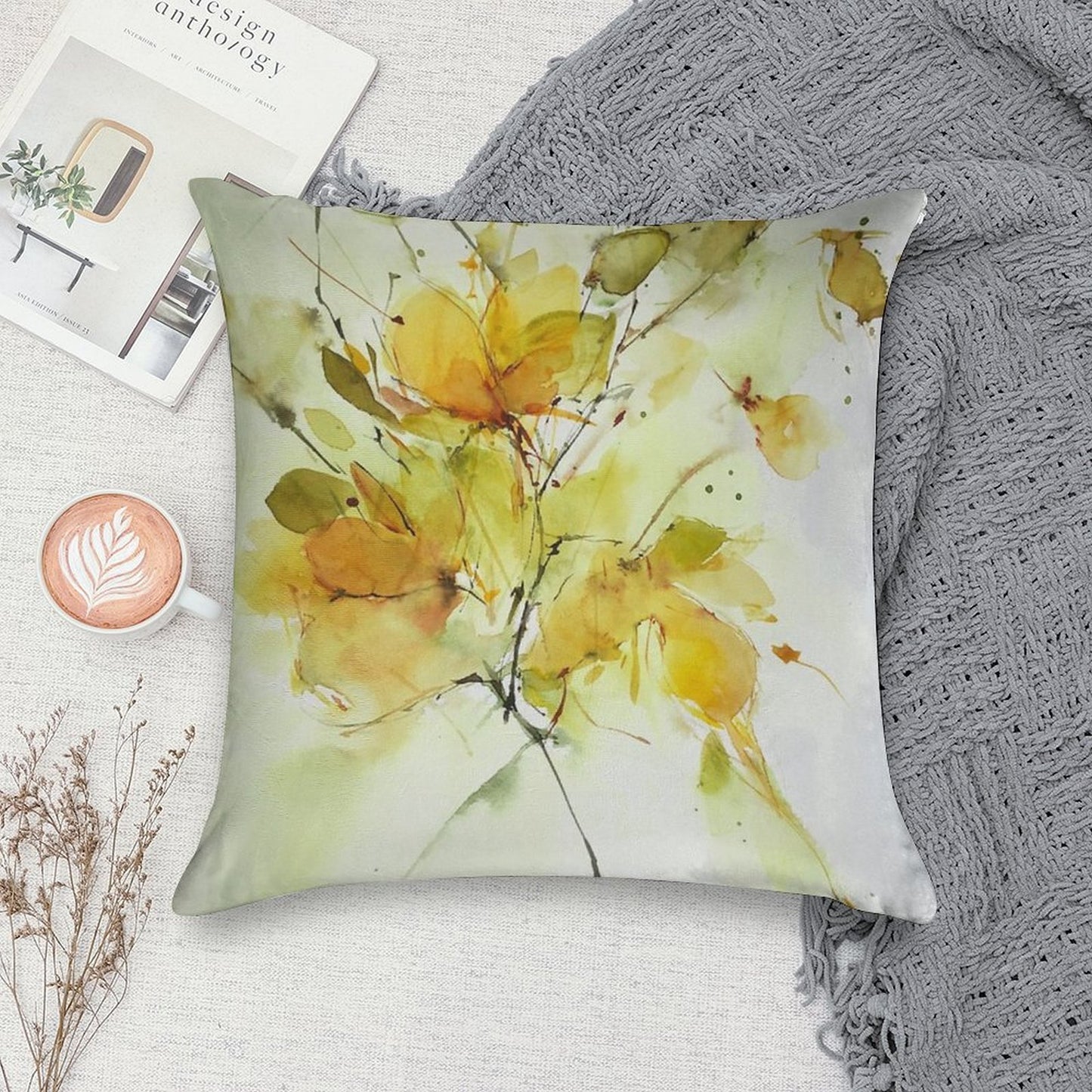 Yellow Joy Soft Gift Ready Throw Pillow