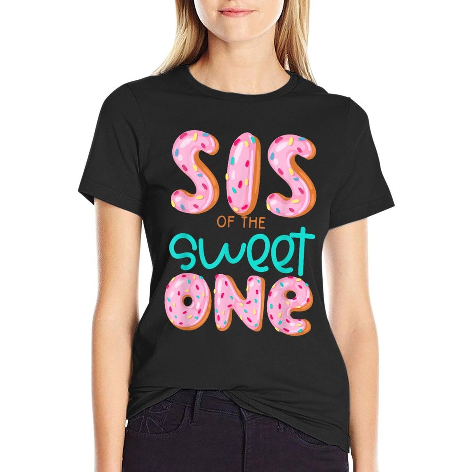 Sis of The Sweet One First Birthday Matching Family Donut  Soft T-Shirt