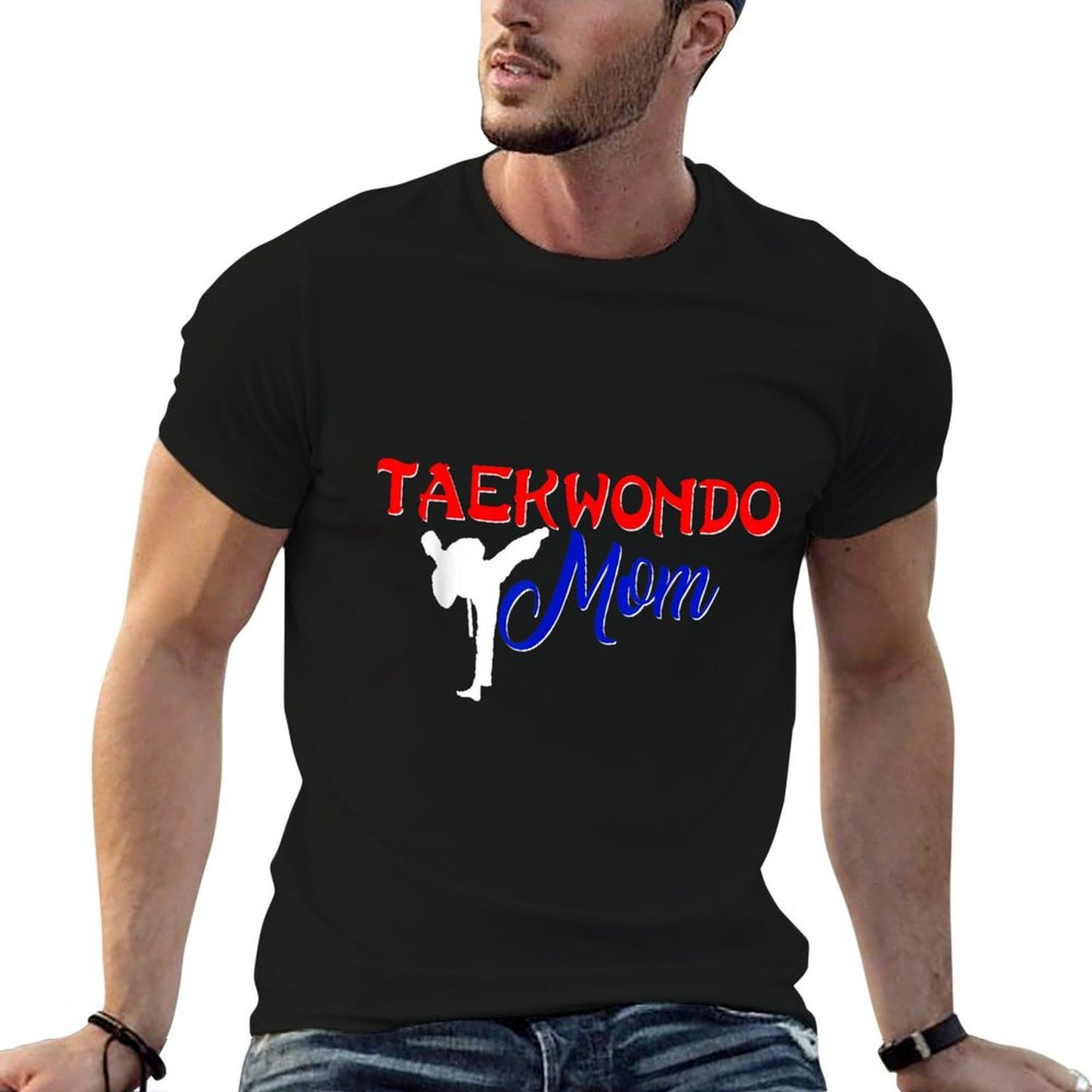 Taekwondo Mom Tae Kwon Do Martial Arts Boy Son Fade-proof Color T-Shirt