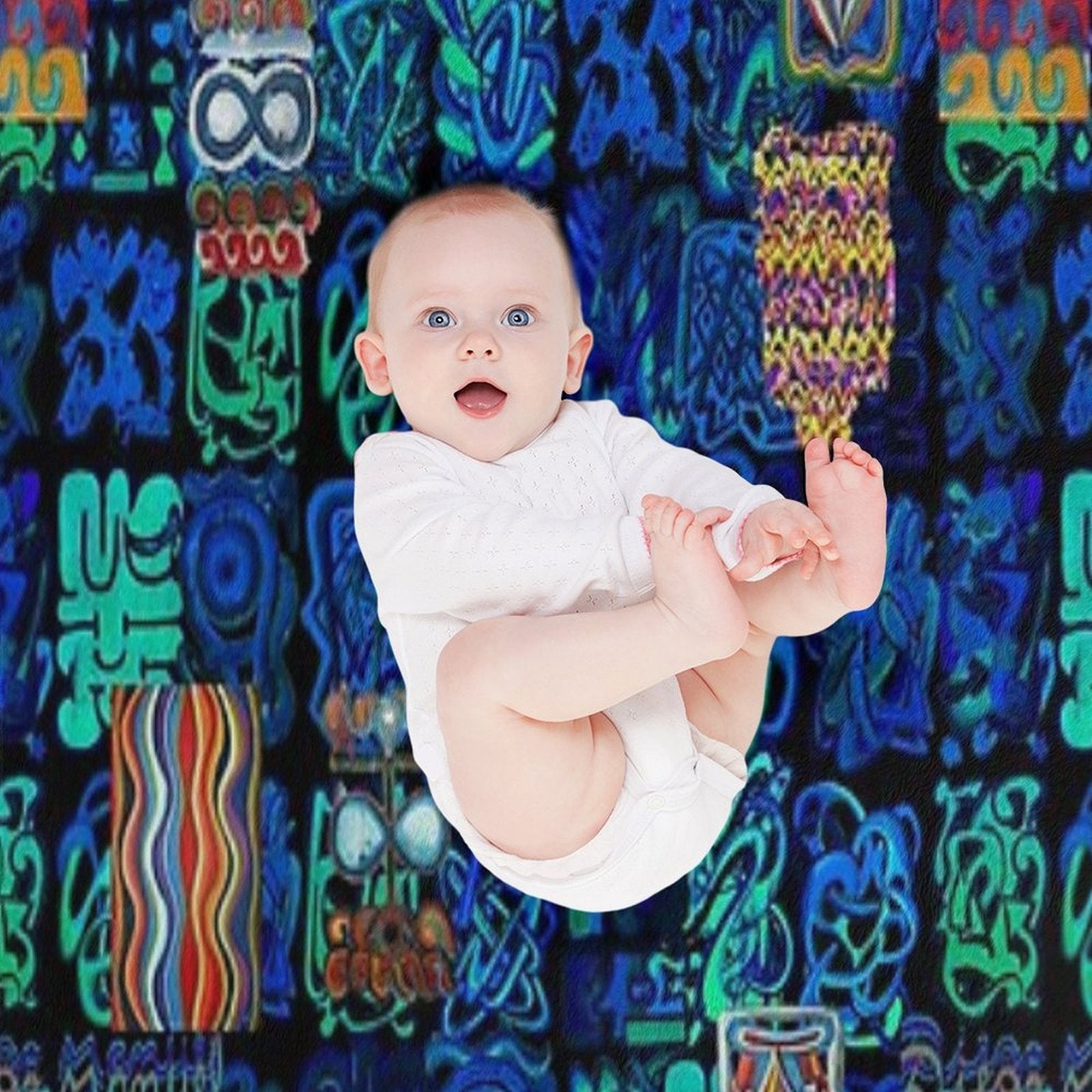 Pop Abstract Machine-washable Throw Blanket