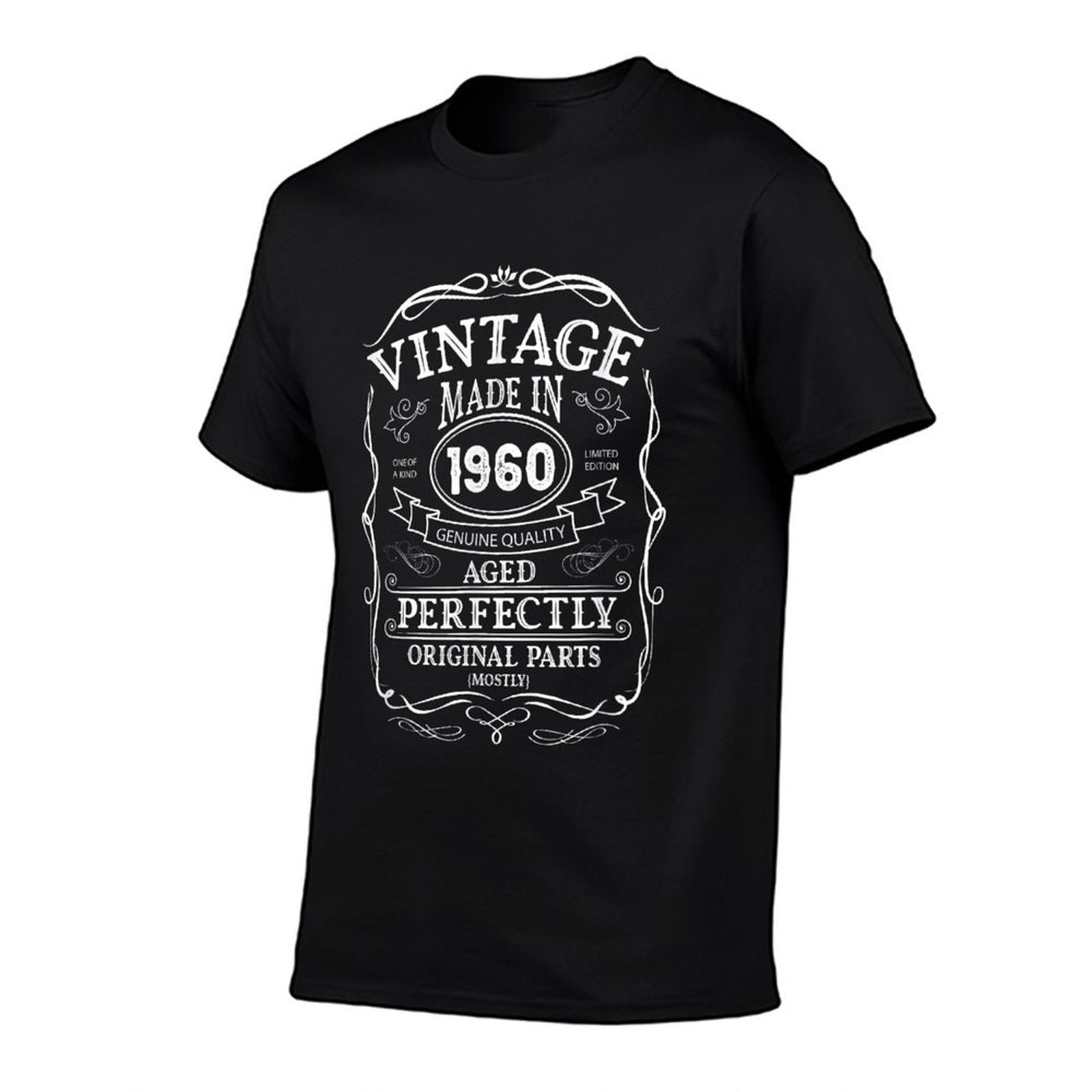 65th Birthday, Retro Vintage Design, Man, Woman 1960  Oversized Silhouette T-Shirt