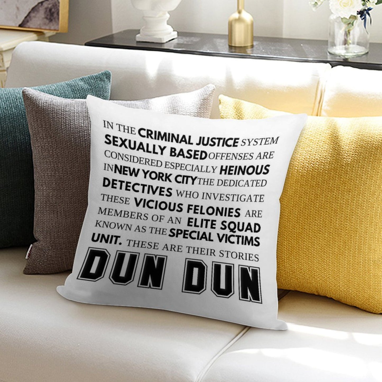 SVU Opening Speech Soft Fade-Resistant Throw Pillow