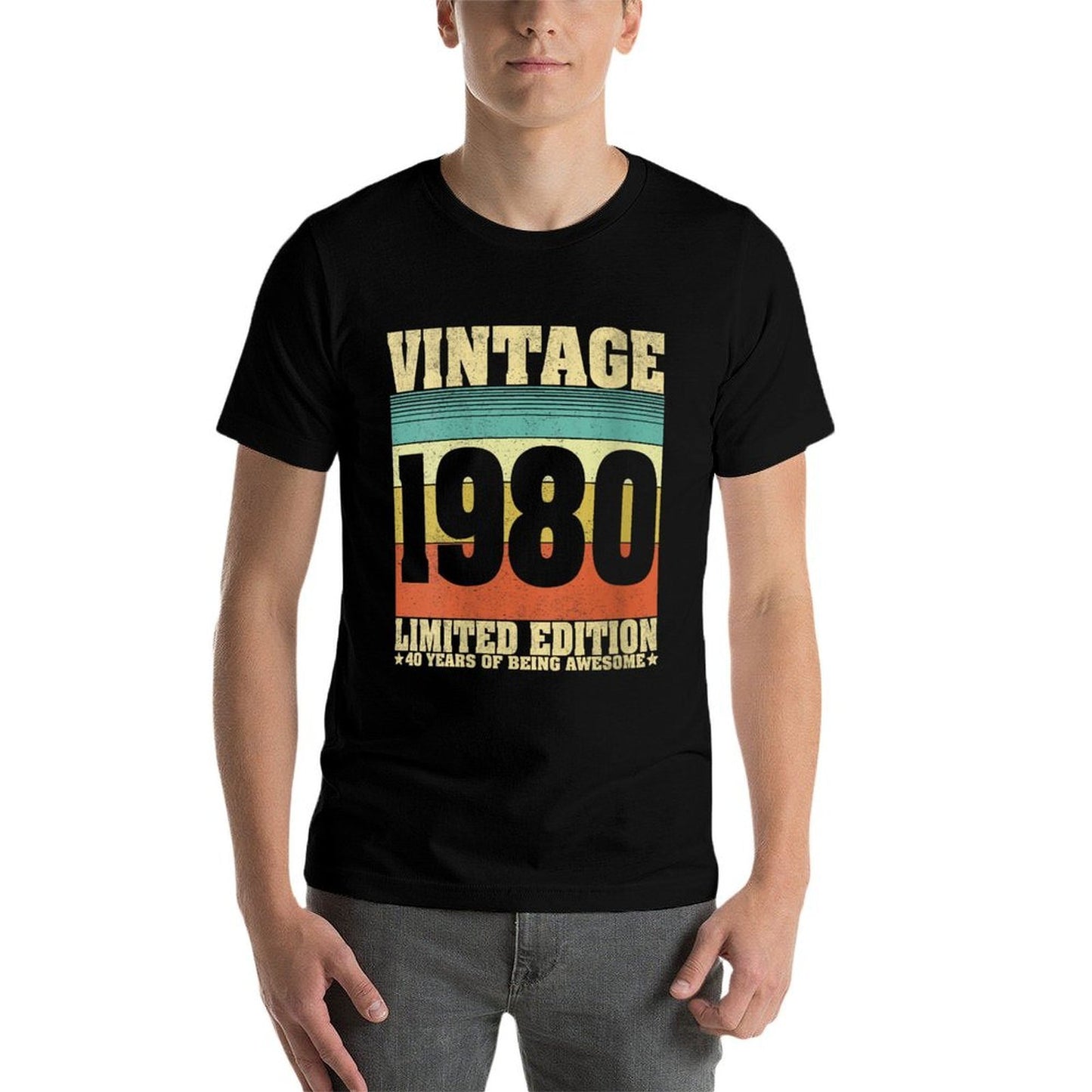 Womens Vintage 1980 Clothes 40 Years Old Retro 40th Birthday Gifts Breathable T-Shirt