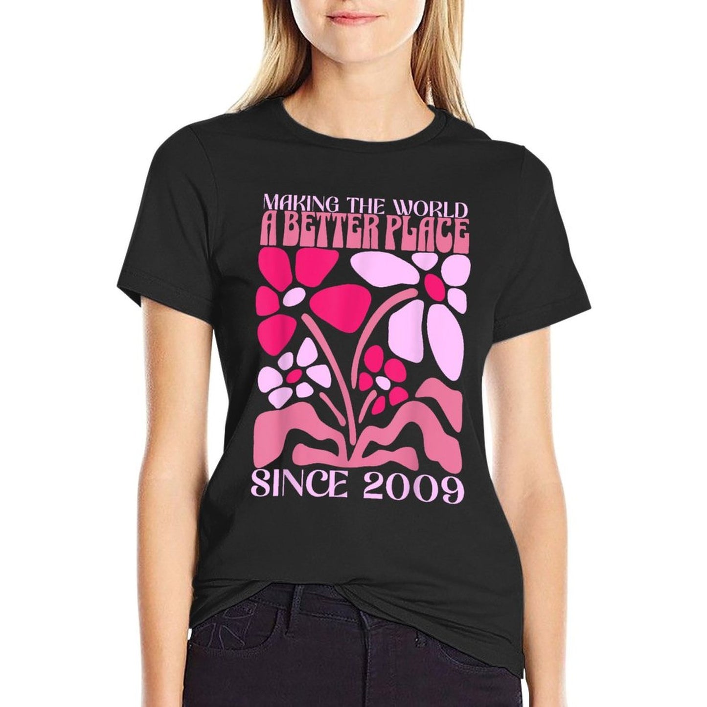 16 Year Old 16th Birthday 2009 For Girlsn Sweet 16 Oversized Silhouette T-Shirt