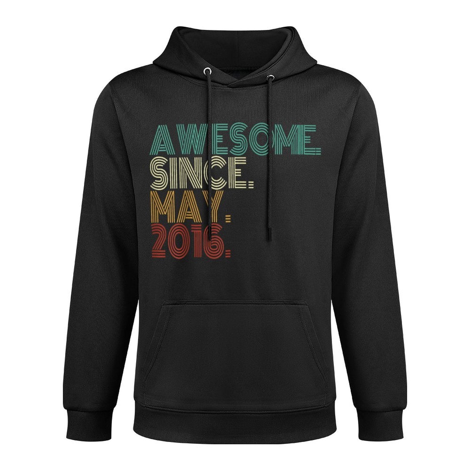 9 Years Old Awesome Since May 2016 9th Birthday Customizable Surface Hoodie