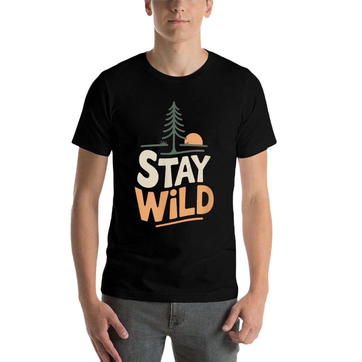 Stay Wild Adventure Nature Freedom Outdoors Summer-ready Fabric T-Shirt