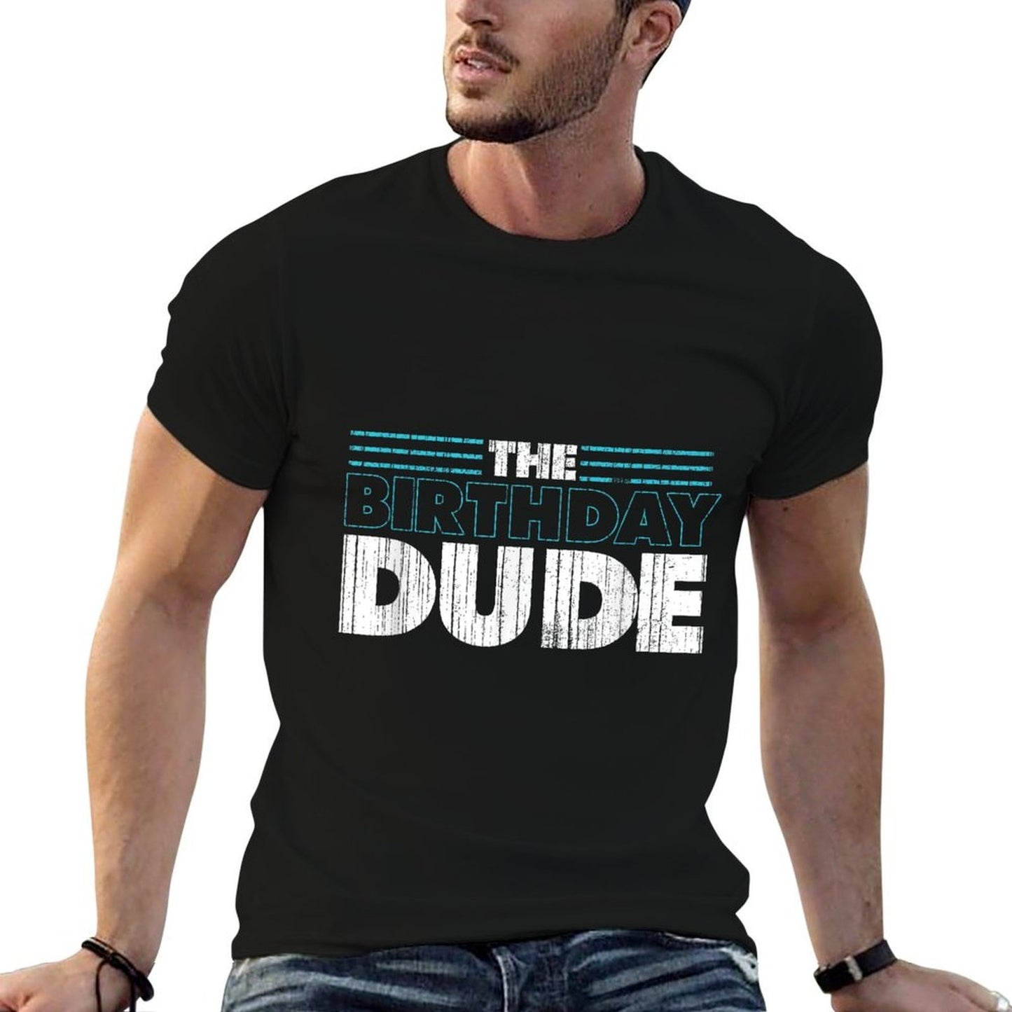 The Birthday Dude Birthday Party Celebration Wrinkle-resistant T-Shirt