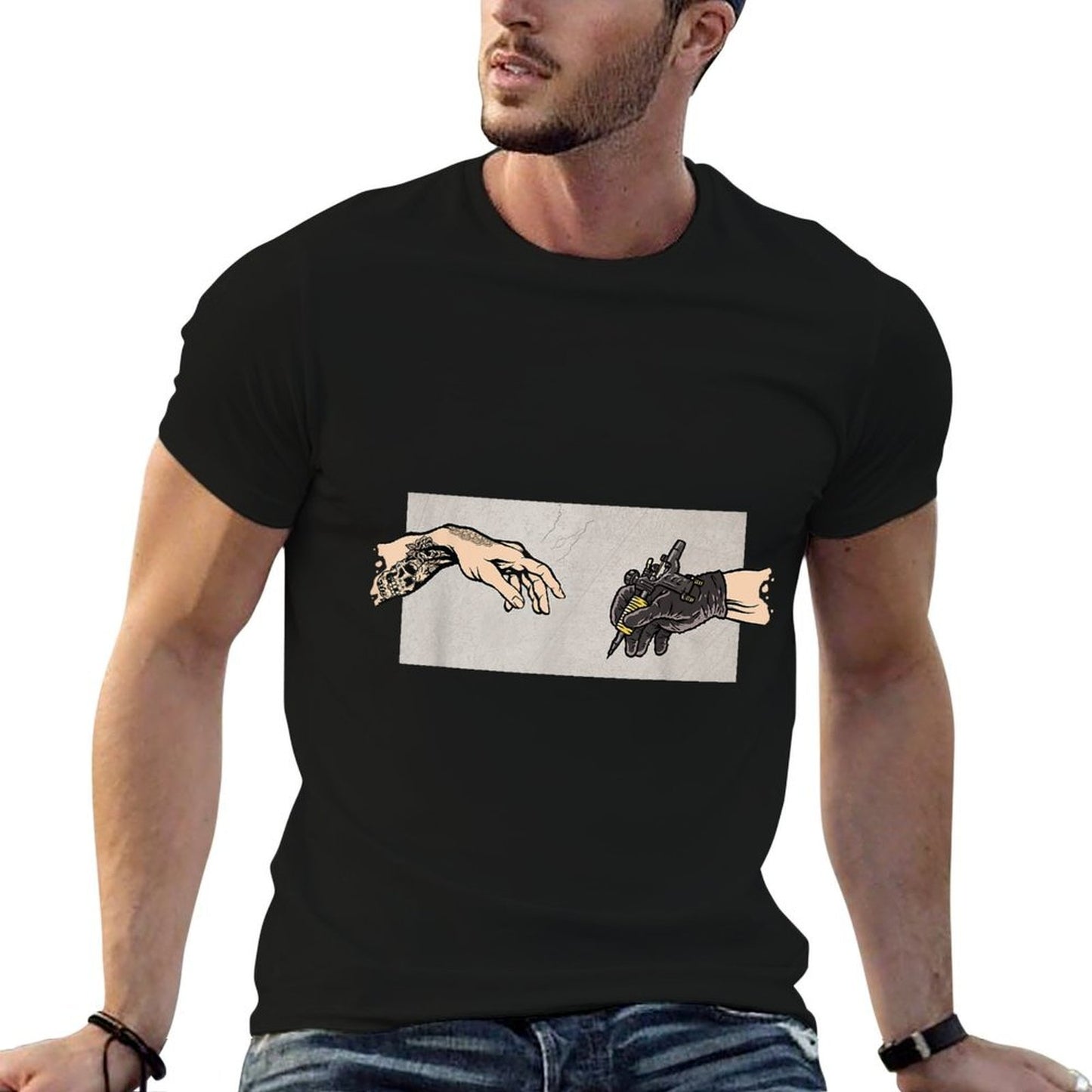 Tattoo Gun Tattoo Artist Funny Tattoo Summer-ready Fabric T-Shirt