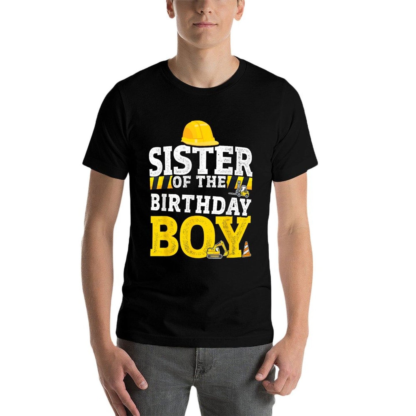 Sister of Birthday Boy Matching Family Construction Party  Versatile T-Shirt