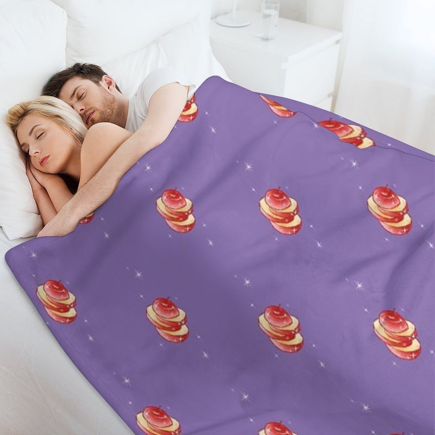 Sliced Apple Machine-washable Throw Blanket