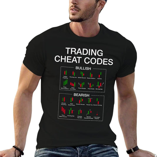 Trading Cheat Code Candlestick Pattern Funny Stock Trader  High-quality Stitching T-Shirt