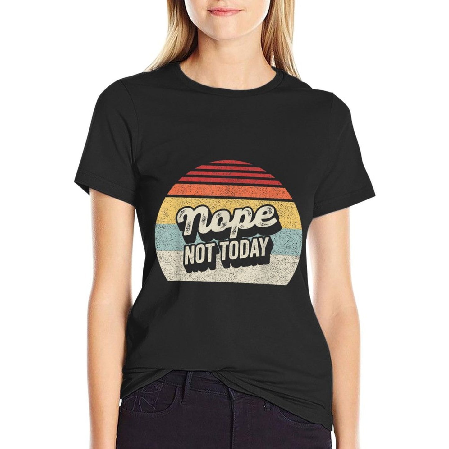 Vintage Retro Nope, Not Today Graphic-printed T-Shirt