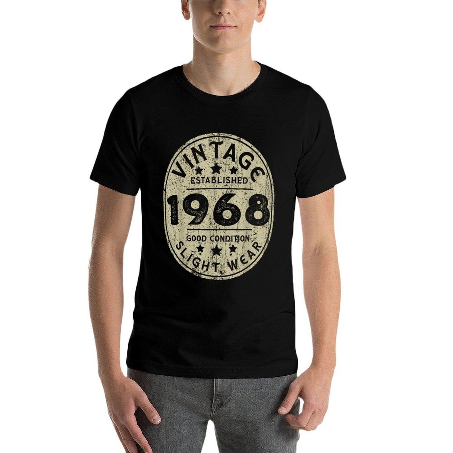 Vintage Established 1968 55th Birthday Party Retro Men  Trendy Pattern T-Shirt