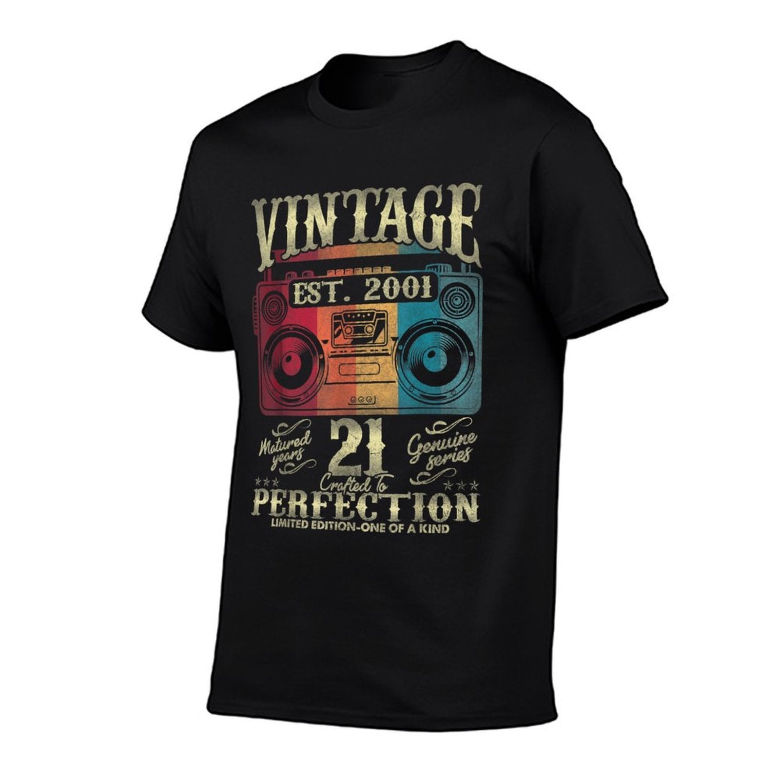 Vintage 2001 Limited Edition 2001 21 Years Old 21st Birthday  Relaxed-fit T-Shirt